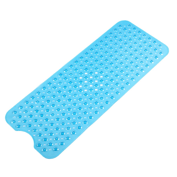 Tapis De Bain Antidérapant Darklove, Lavable En Machine Avec Trous D'Évacuation, Doté De 200 Ventouses, Pour Les Personnes Âgées Et Les Enfants, En Caoutchouc, 100 X 40 X 1 Cm, Bleu