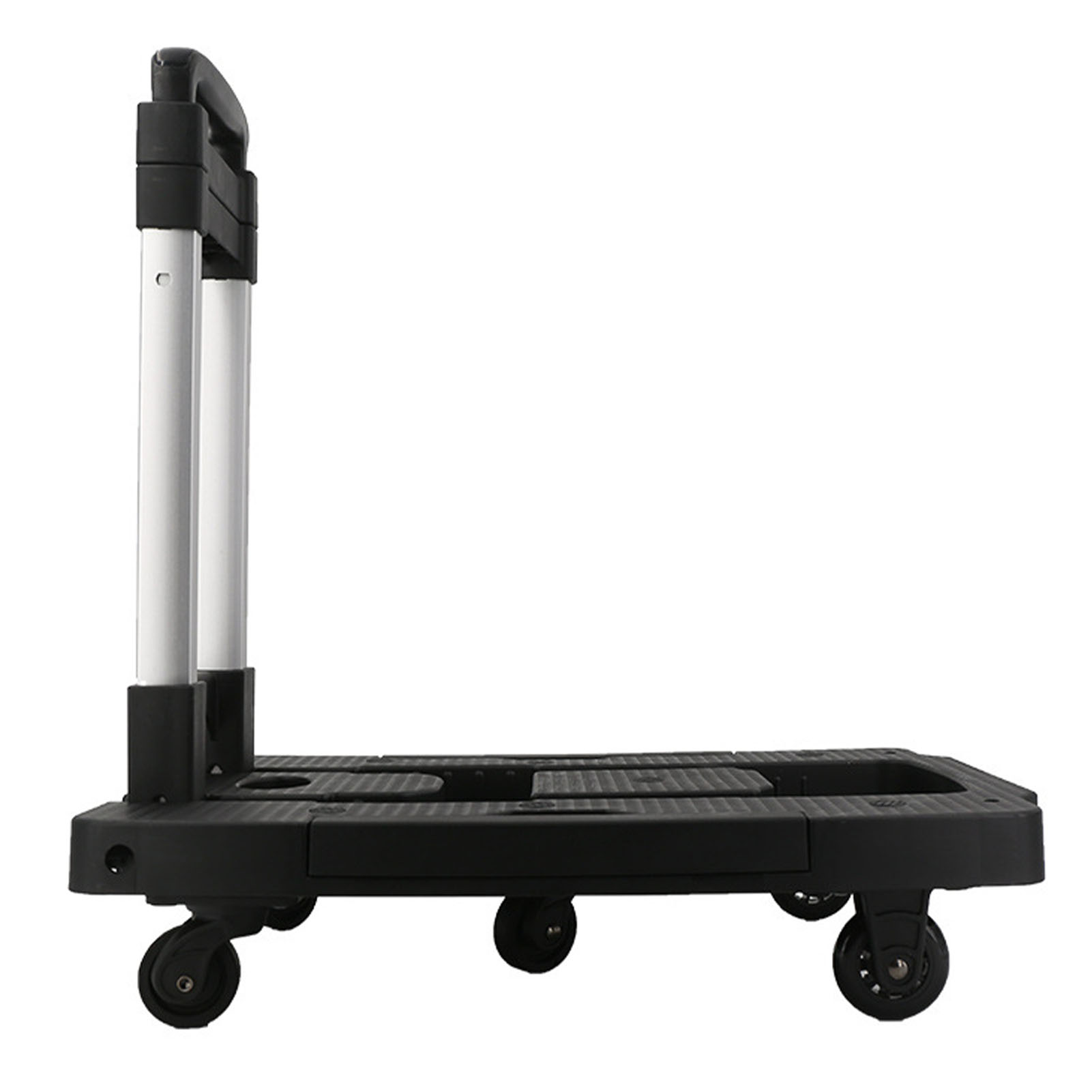Faltbarer Gepäcktrolley Mit 5 Rollen, Rutschfest Und Verschleißfest, Manuell Bedienbar, Zusammenklappbar, Ideal Zum Einkaufen Und Reisen. 7,1 Cm (2,8 Zoll) Große Universalrollen Mit 360°-drehung.