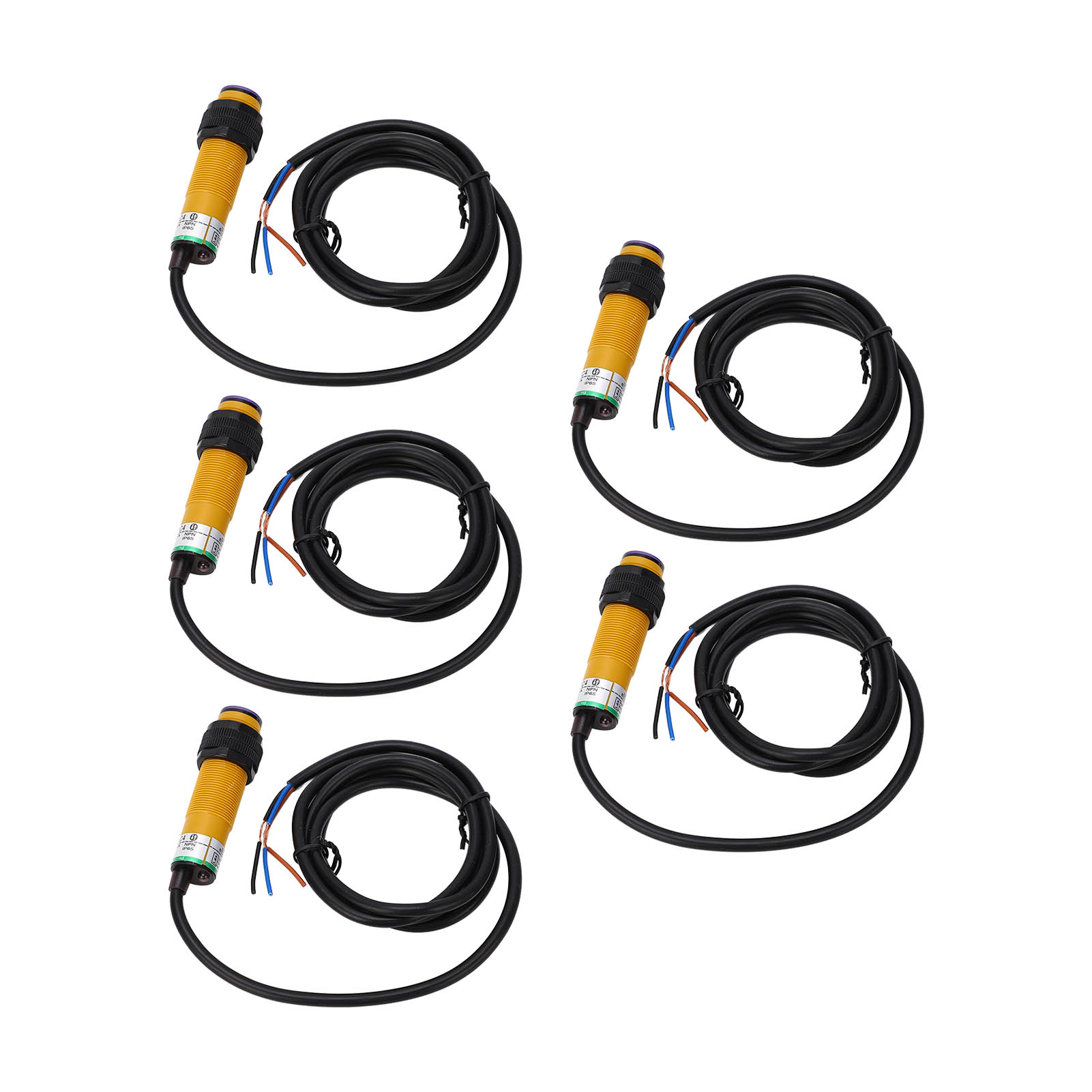 Packung Mit 5 Infrarot-lichtschranken, 10 Cm Erfassungsbereich, Normalerweise Offener Npn-transistor, Ip65, 10–36 V Dc Lichtschranke