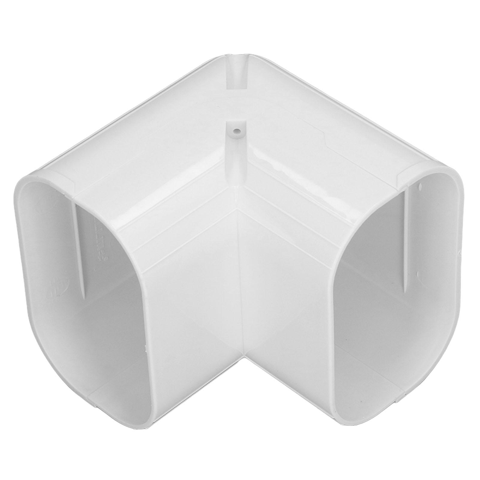 Set Dekorativer Pvc-rohrabdeckungen Für Klimaanlagen Von 5 Bis 10 Ps: Vertikale Winkel, Geteilte Rohre Und Abgewinkelte Rohre.
