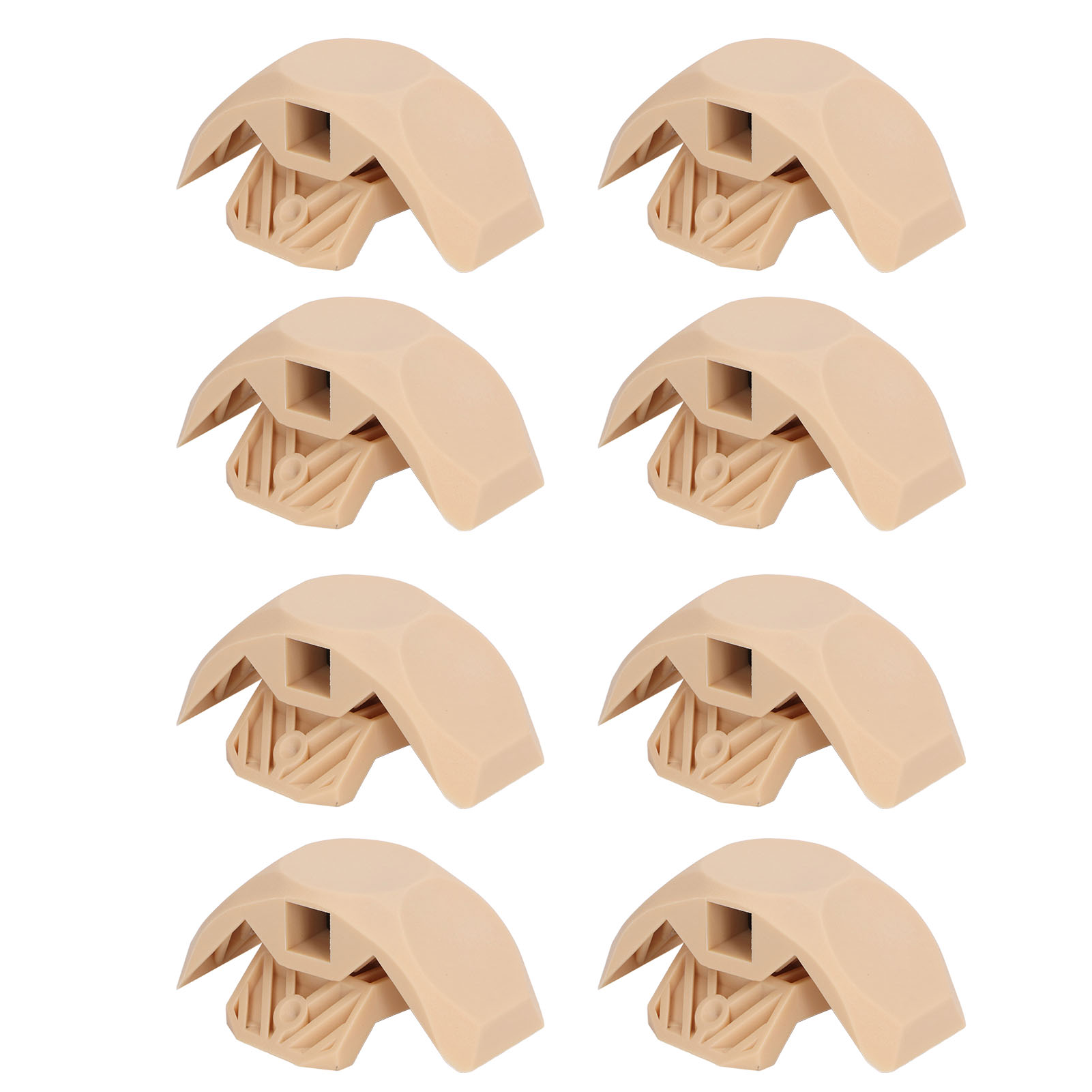 Set Mit 8 Kunststoff-eckverbindern In 90° Und 45° Für Den Möbelbau, Regale Und Rahmen, Holzbearbeitung.