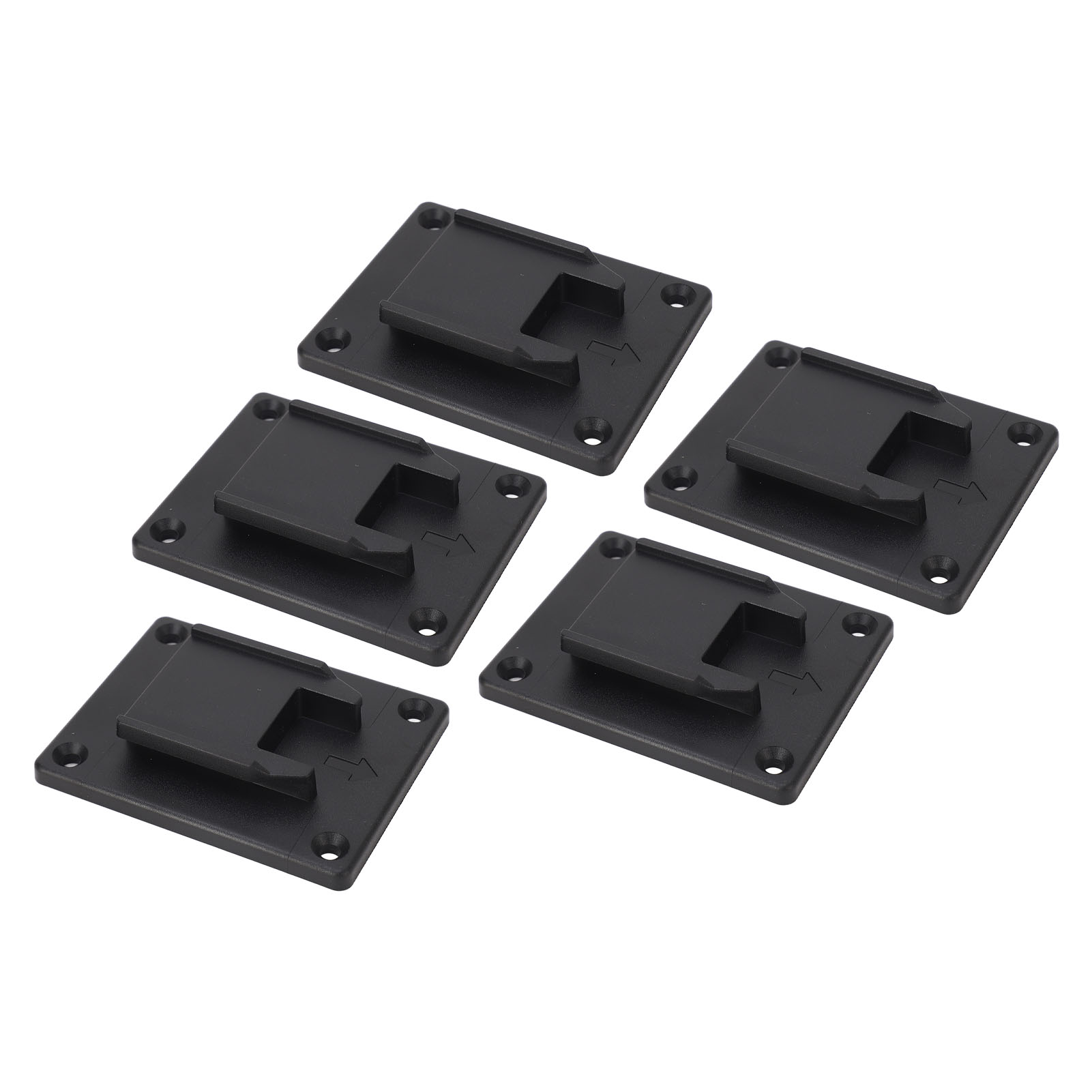 Set Mit 5 Wandhalterungen Für 14,4-v-, 18-v- Und 20-v-lithium-akkugeräte (schwarz)