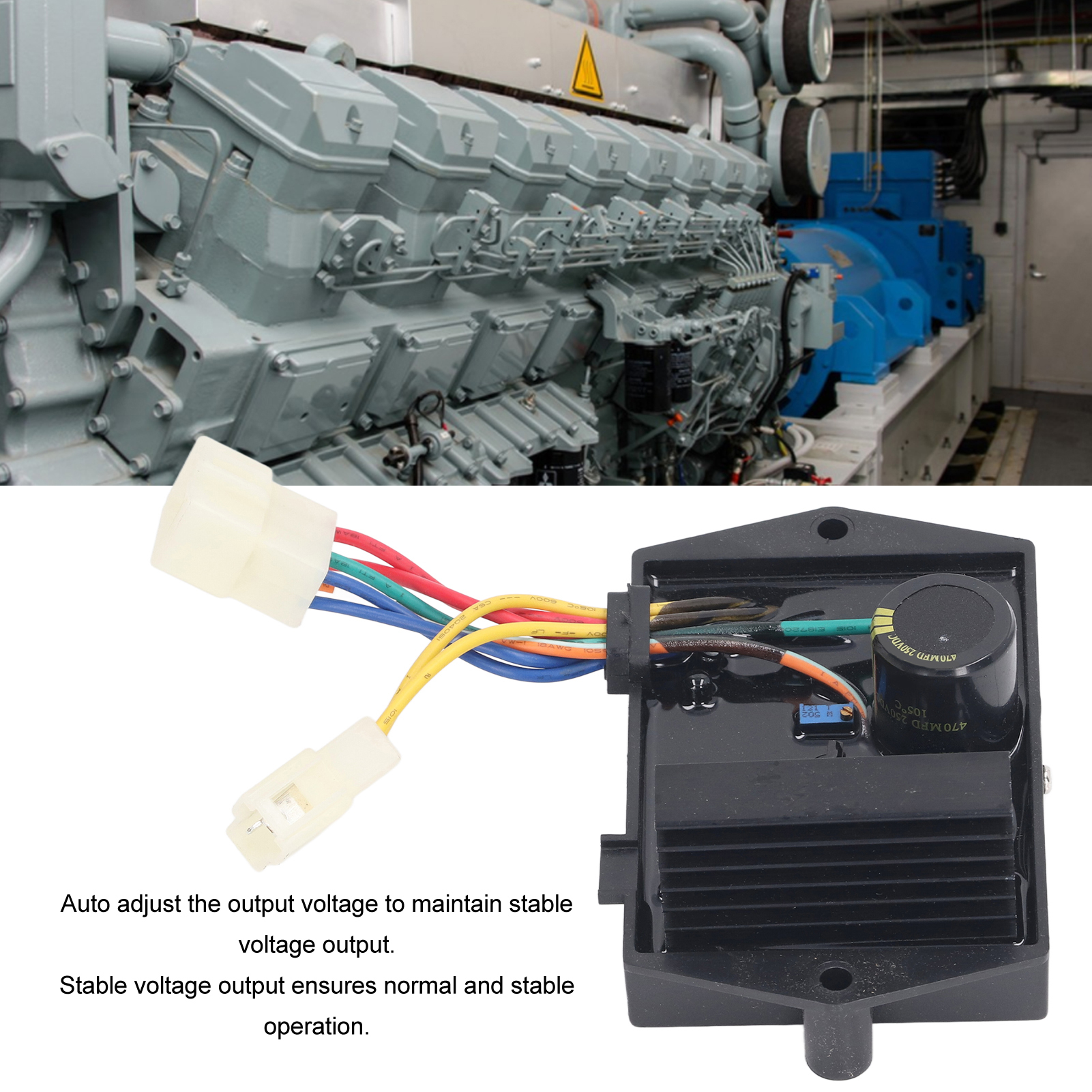 Einphasiger 8-leiter 470µf 250v Dc Automatischer Spannungsregler (avr) Für Generatoren Von 8,5 Bis 15 Kw
