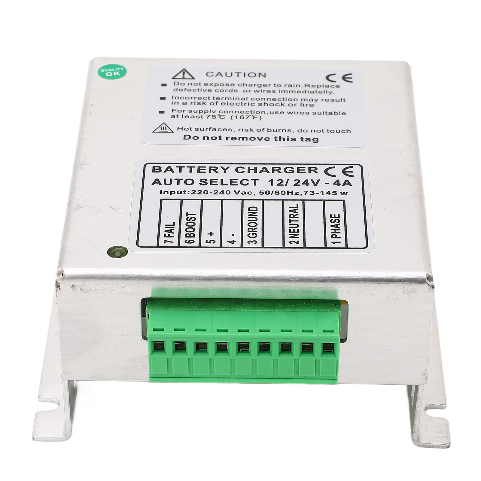 Batterieladegerät Für Generatoren Mit Automatischer Spannungserkennung (12–24 V Dc), Motorladegerät (220–240 V Ac)