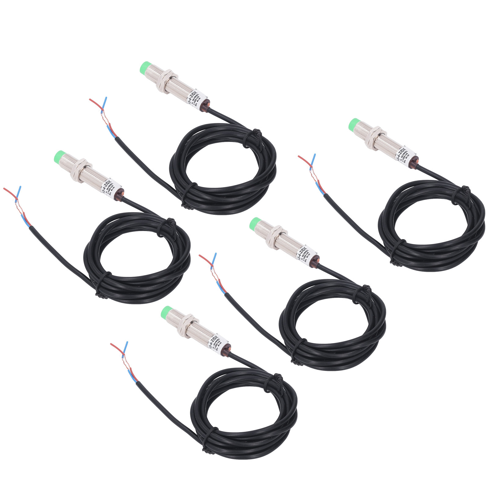Packung Mit 5 M12 2-draht-induktiven Näherungssensoren, Normalerweise Geschlossen, 150 Hz Frequenz, 10-36 V Dc Stromversorgung
