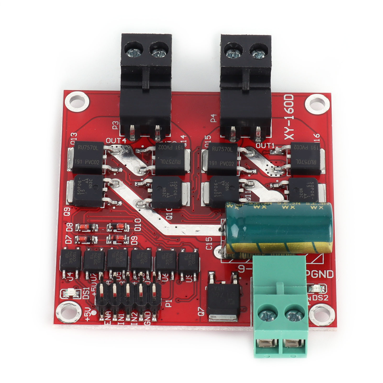 6,5 V – 27 V Dc 7 A 160 W Dual-h-brücken-2-wege-motorsteuermodul, Drehzahlreglerplatine Für Motoren