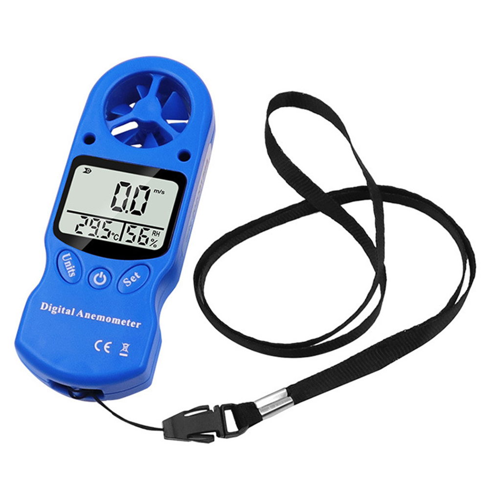 Tragbares Digitales Anemometer, Windgeschwindigkeitsmessung (0,3 Bis 30 M/s), Windtemperaturmessbereich (14 °f Bis 122 °f).