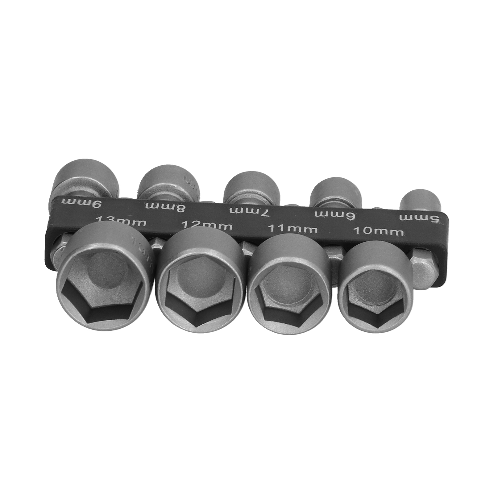 Set Aus 9 Sechskant-schraubendreherbits, Adaptern Und Befestigungszubehör Für Demontage Und Montage (5-13 Mm).