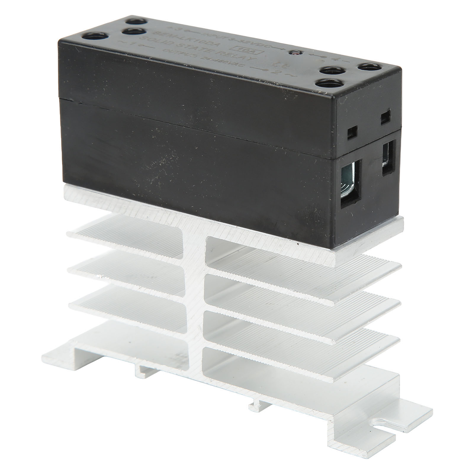 10 Ein Halbleiterrelais Mit Kühlkörper, Ssr-relaismodul, 3–32 V Dc-eingang, 24–480 V Ac-ausgang