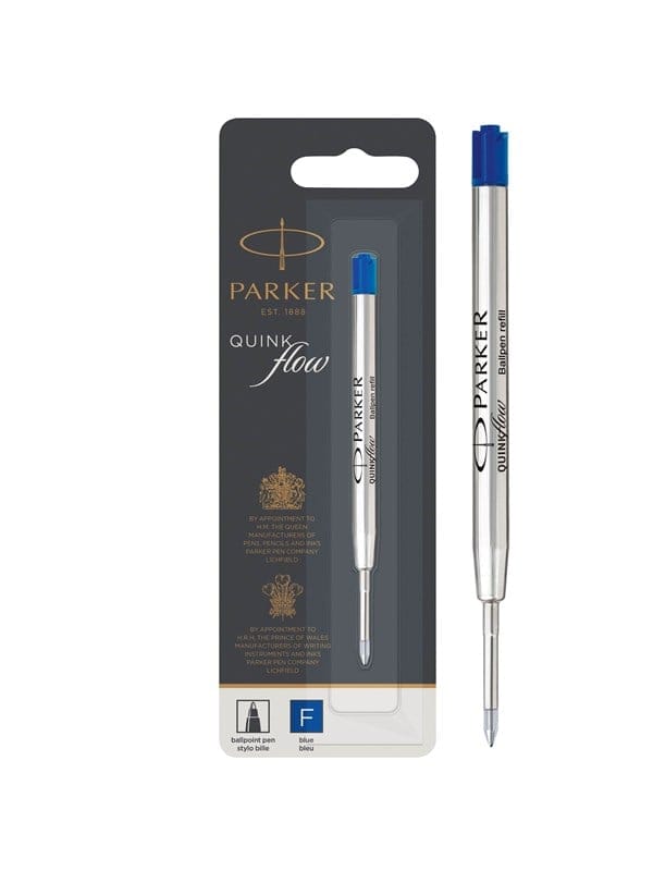 Parker Kugelschreibermine | feine Spitze | blaue QUINKflow Tinte | 1 Ersatzmine für Kugelschreiber