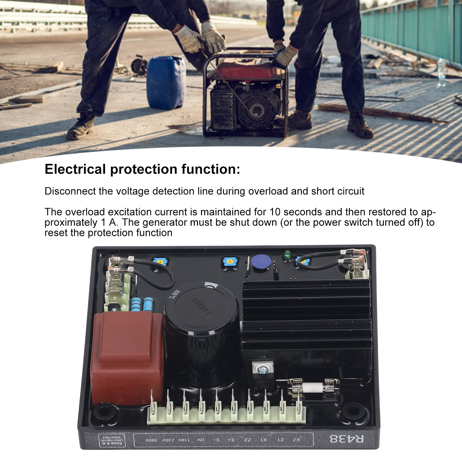 Leroy Somer 0-380v Bürstenloser Automatischer Spannungsregler Für Generatoren