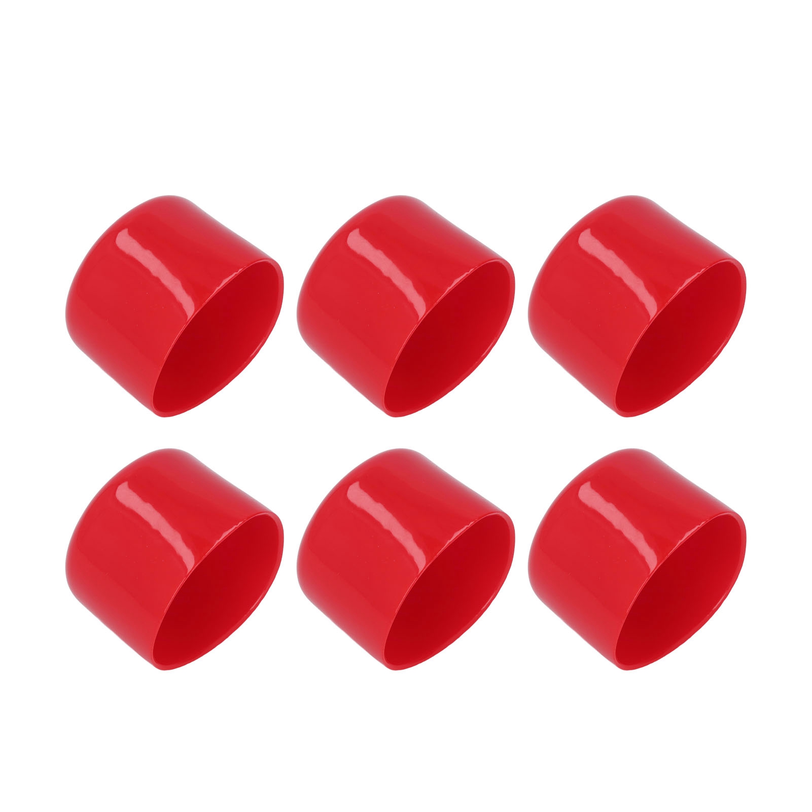 Packung Mit 10 Pvc-schraubenspitzen, Flexible Gewindeschutzkappen Für Schrauben, 50 Mm Durchmesser, Rot, Mehrfach Verwendbar.