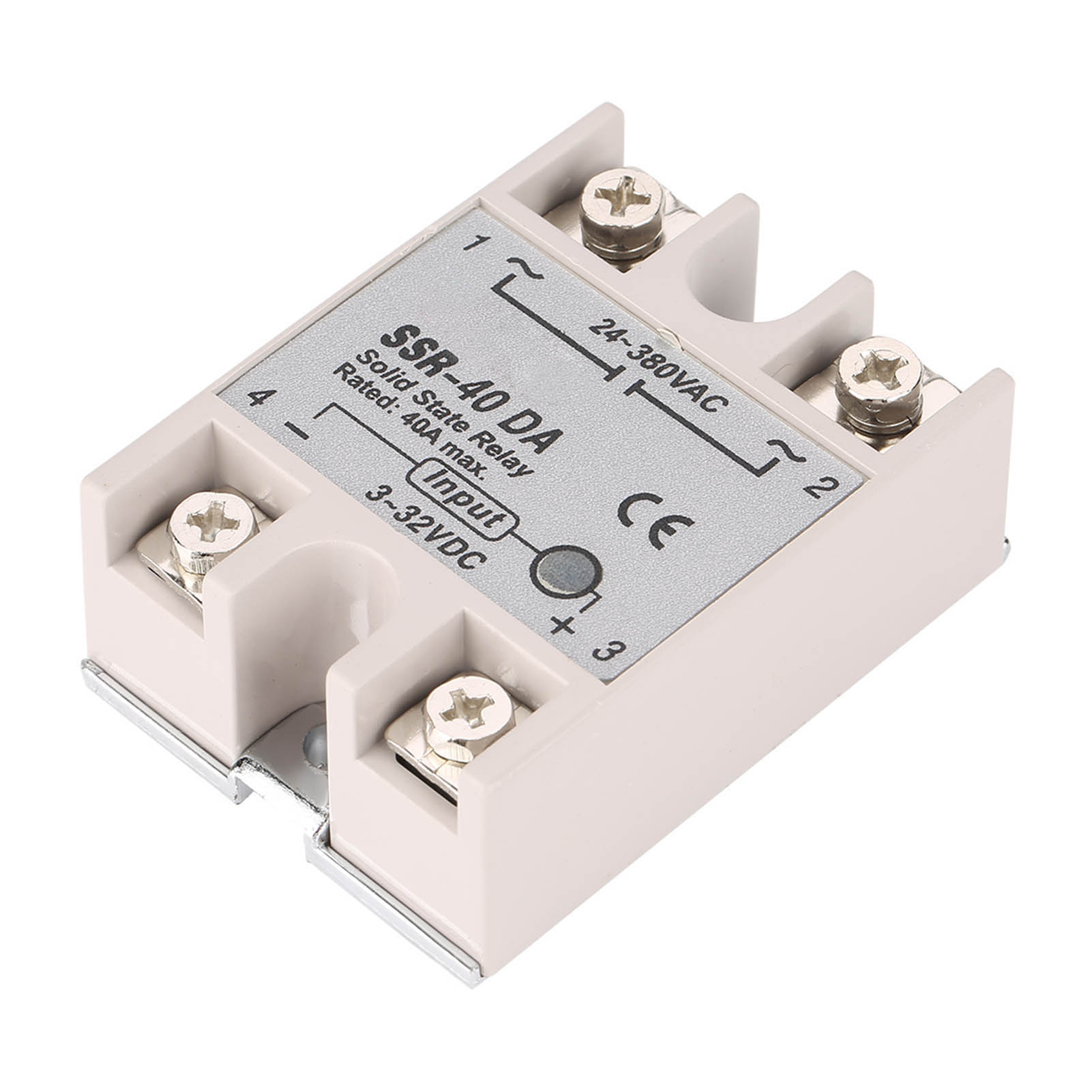 Einphasiges Dc/ac-halbleiterrelais, 40 A Ac24-380 V, Ssr 40da, Elektronisches Bauteil Im Kunststoffgehäuse
