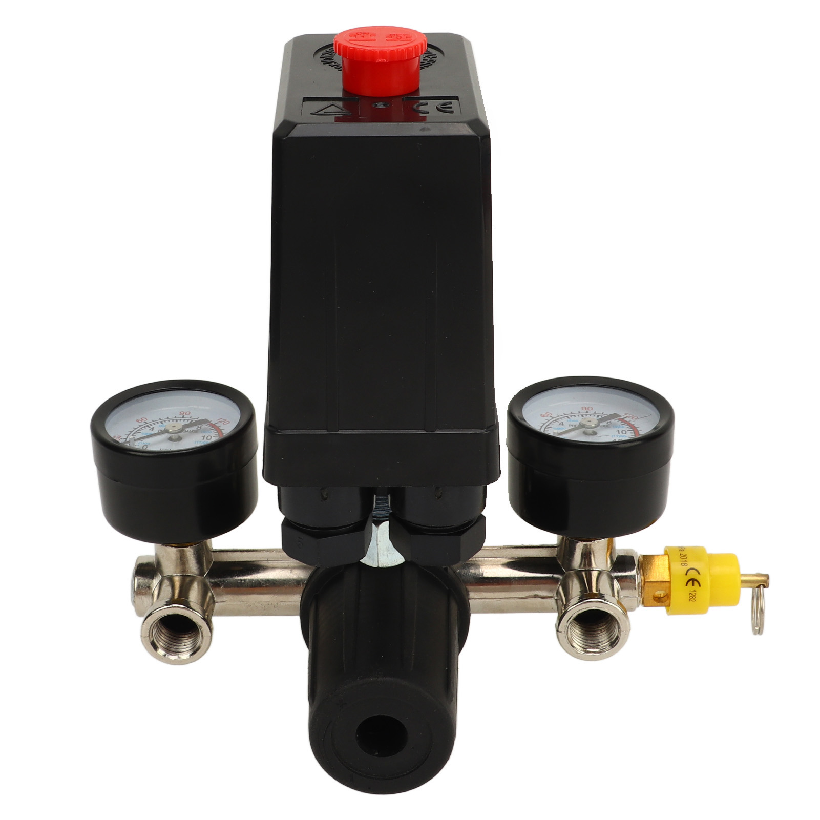 Druckschalter Für Luftkompressoren 0 Bis 180 Psi, Eu-ausführung, 3-in-1-druckregelventil Mit Manometer Und Schnellanschluss