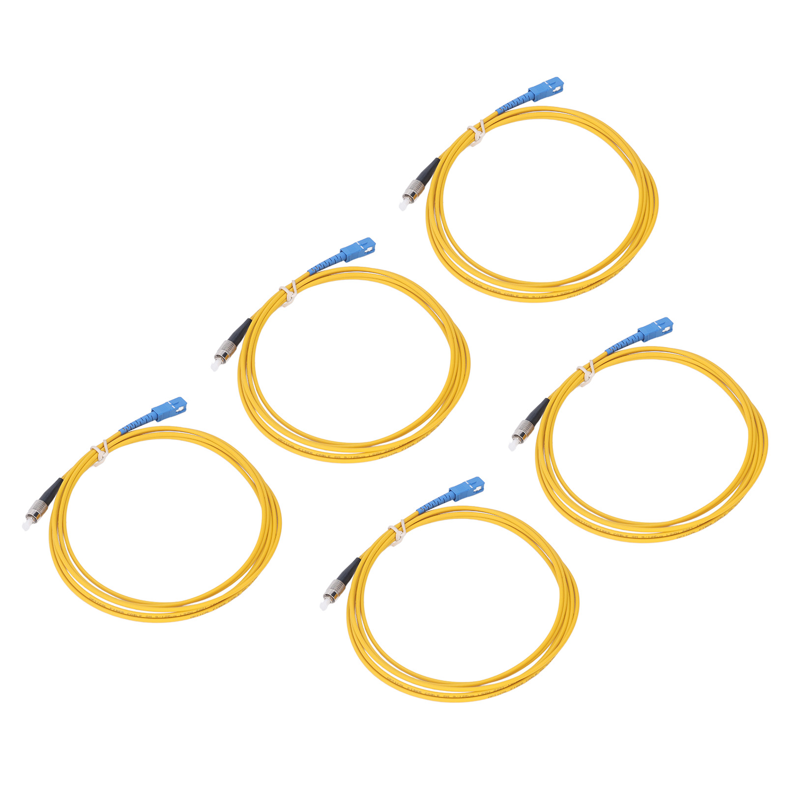 Packung Mit 5 Glasfaser-internet-verlängerungskabeln, Carrier-qualität, Raucharm Und Halogenfrei (lszh).
