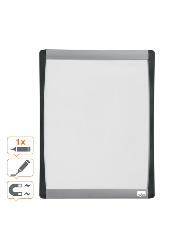 ACCO Brands Whiteboard mit gewölbten Rahmen 21,5 x 28 cm