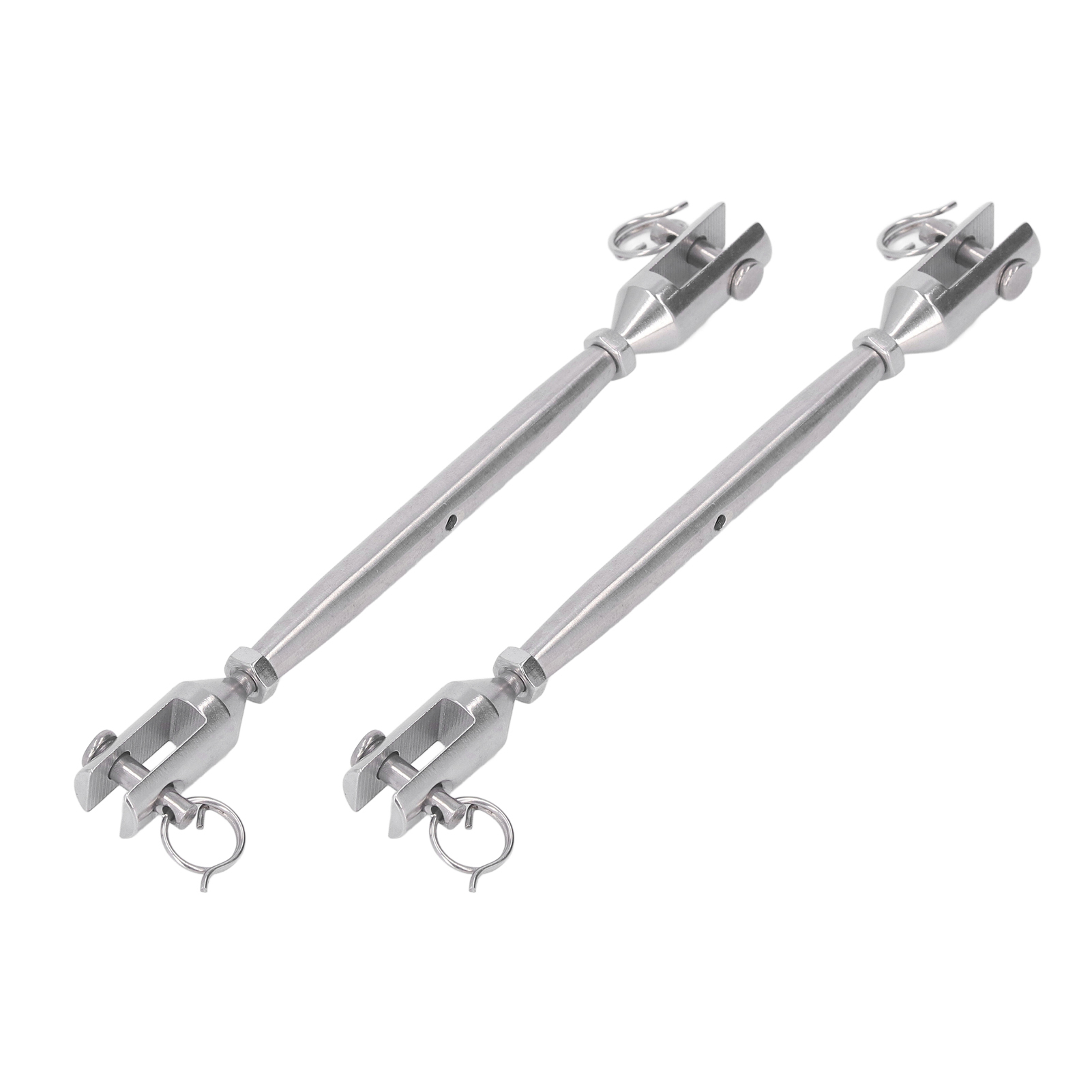 Satz Mit 2 Spannschlössern, Hakenverbinder Aus Edelstahl Für Maritime Anwendungen M4