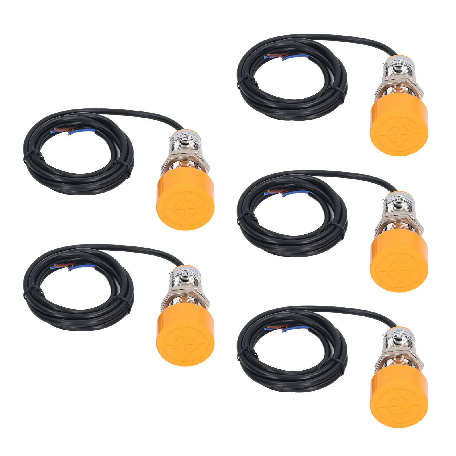 Packung Mit 5 Nicht Integrierten Induktiven Näherungssensoren, Schutzart Ip65, 2 Normalerweise Offene Anschlüsse, 10–30 V Dc