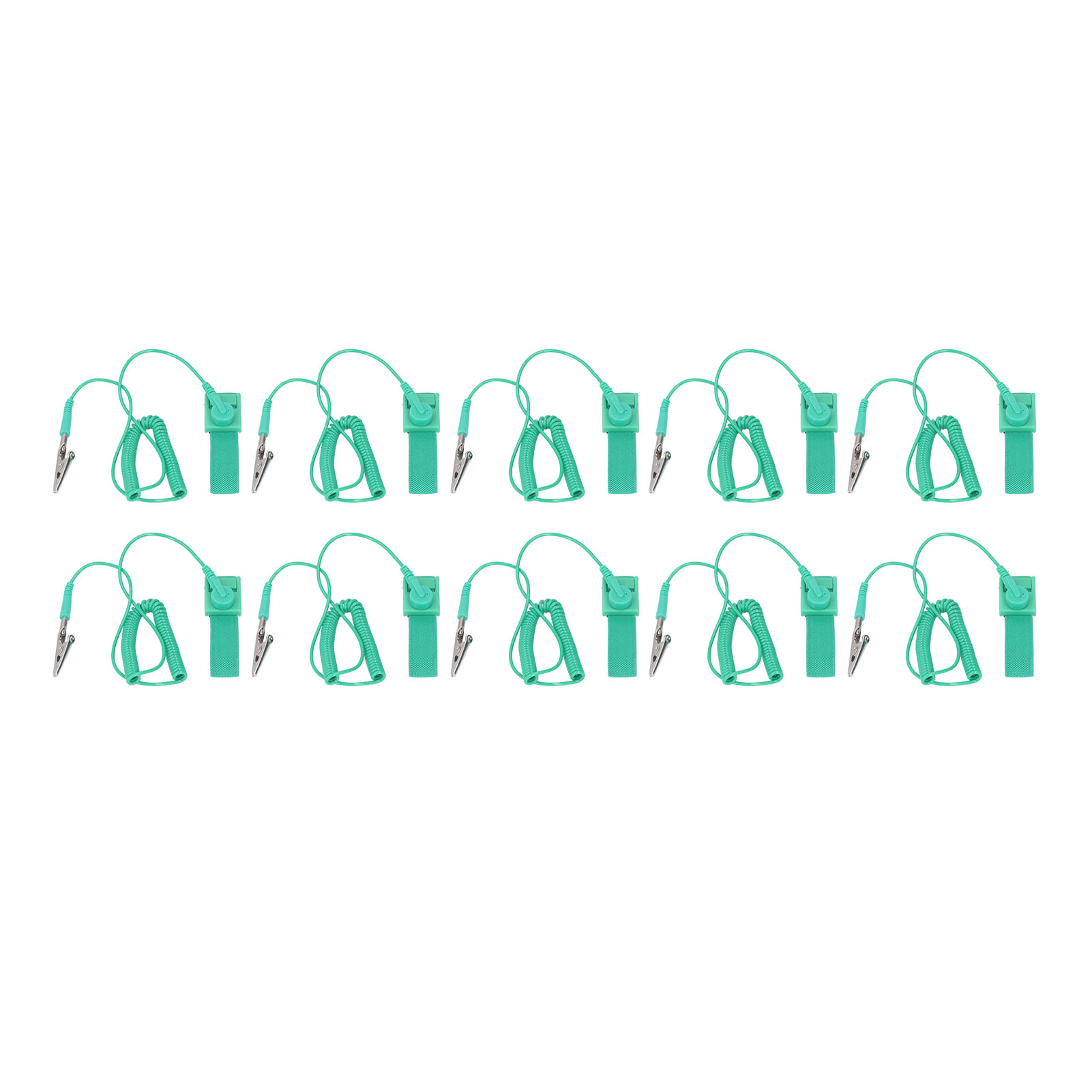 Packung Mit 10 Verstellbaren Antistatischen Pu-armbändern Mit 1 Mω Widerstand Und Langen Antistatischen Armbändern.