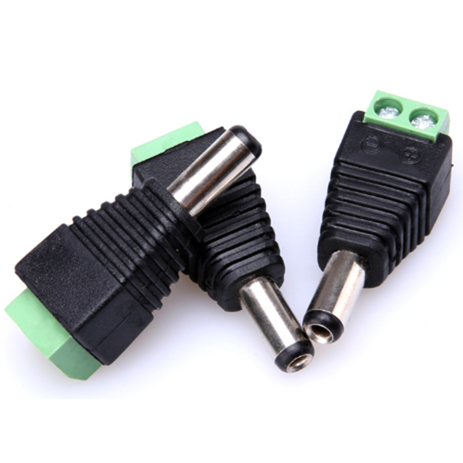 Packung Mit 10 Dc-stromanschlüssen (männlich), Lötfreie Klinkenstecker-adapter, Für Überwachungskameras Mit 12-v-2,1-mm-led