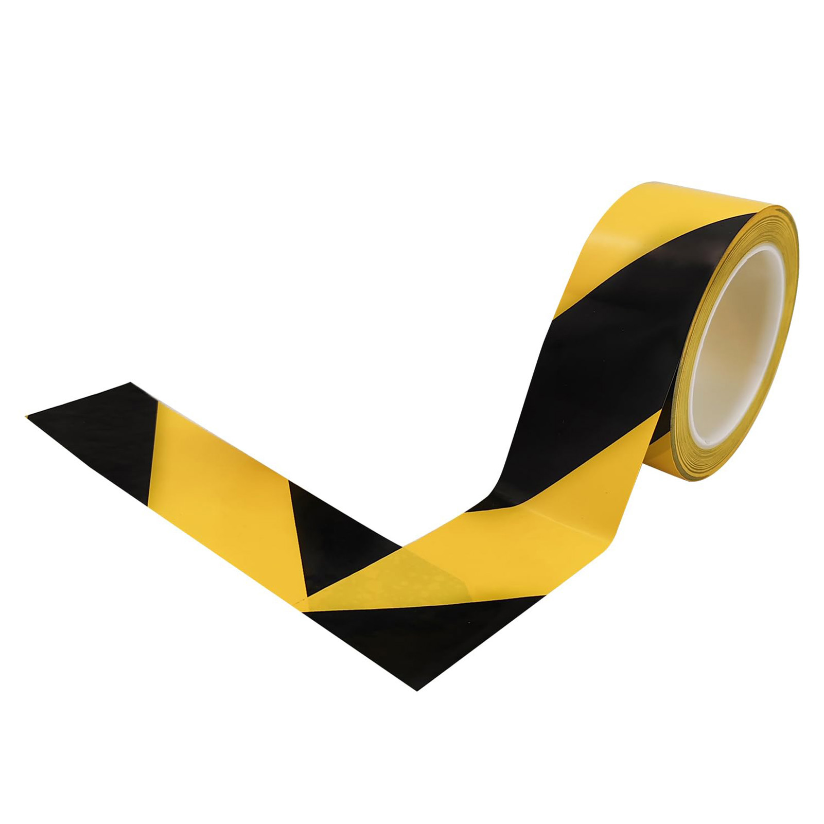Pvc-warnband 4,8 Cm X 30 M, Schwarz-gelb Gestreift, Für Wände, Böden Und Rohre.