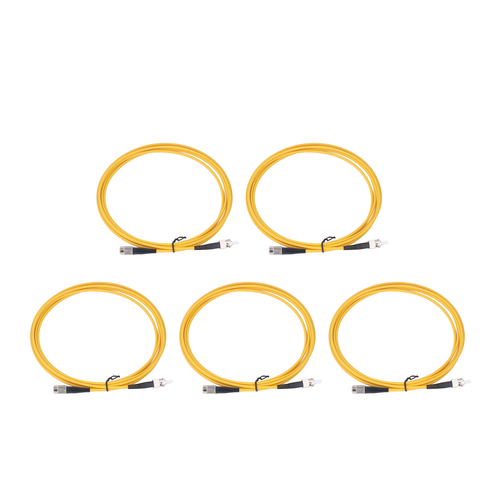 Packung Mit 5 Flammhemmenden, Trägergeeigneten Und Alterungsbeständigen Glasfaser-patchkabeln.