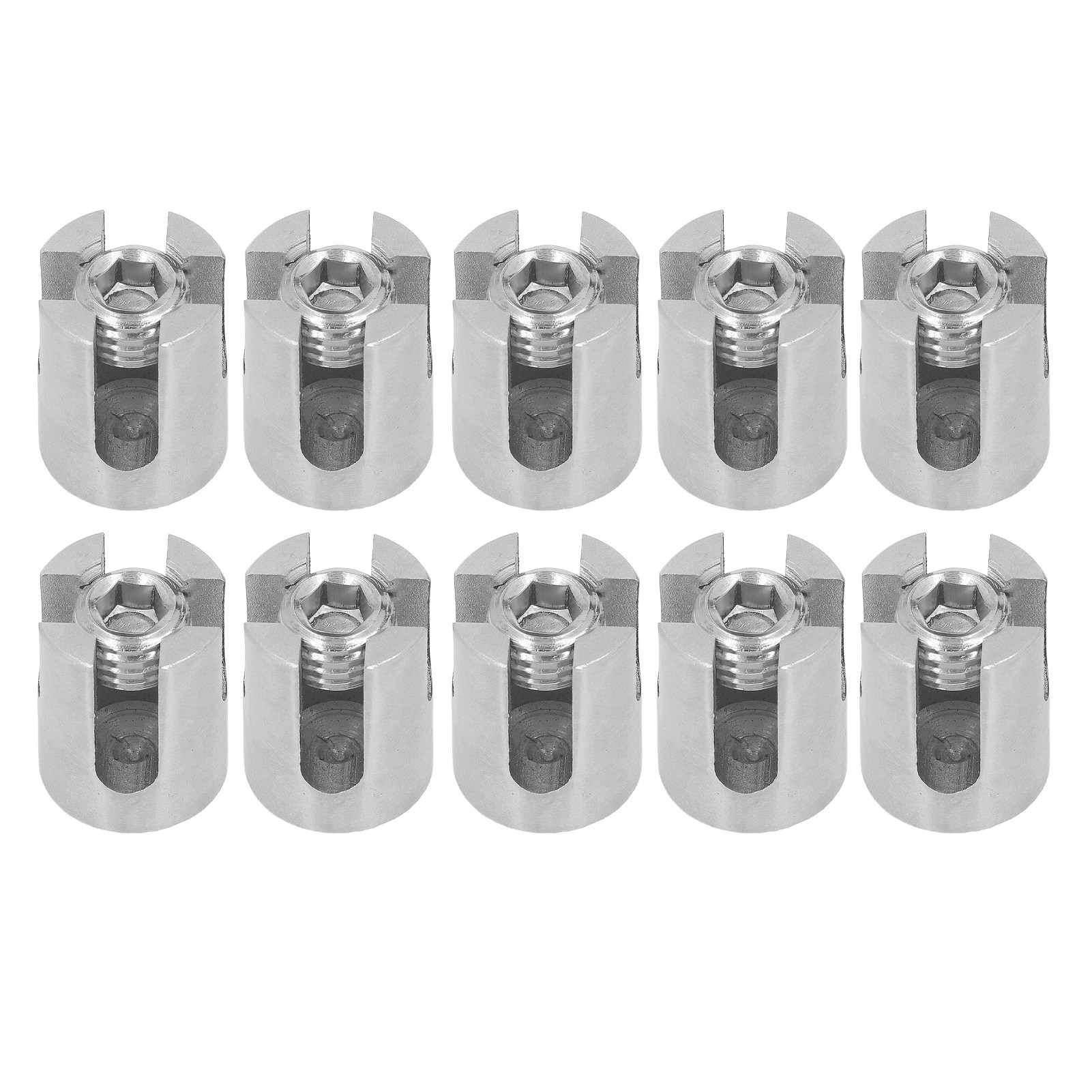 Packung Mit 10 Edelstahl-kabelklemmen 316 Für Geländer, Geeignet Für Kabel Mit Einem Durchmesser Von Weniger Als 8 Mm.