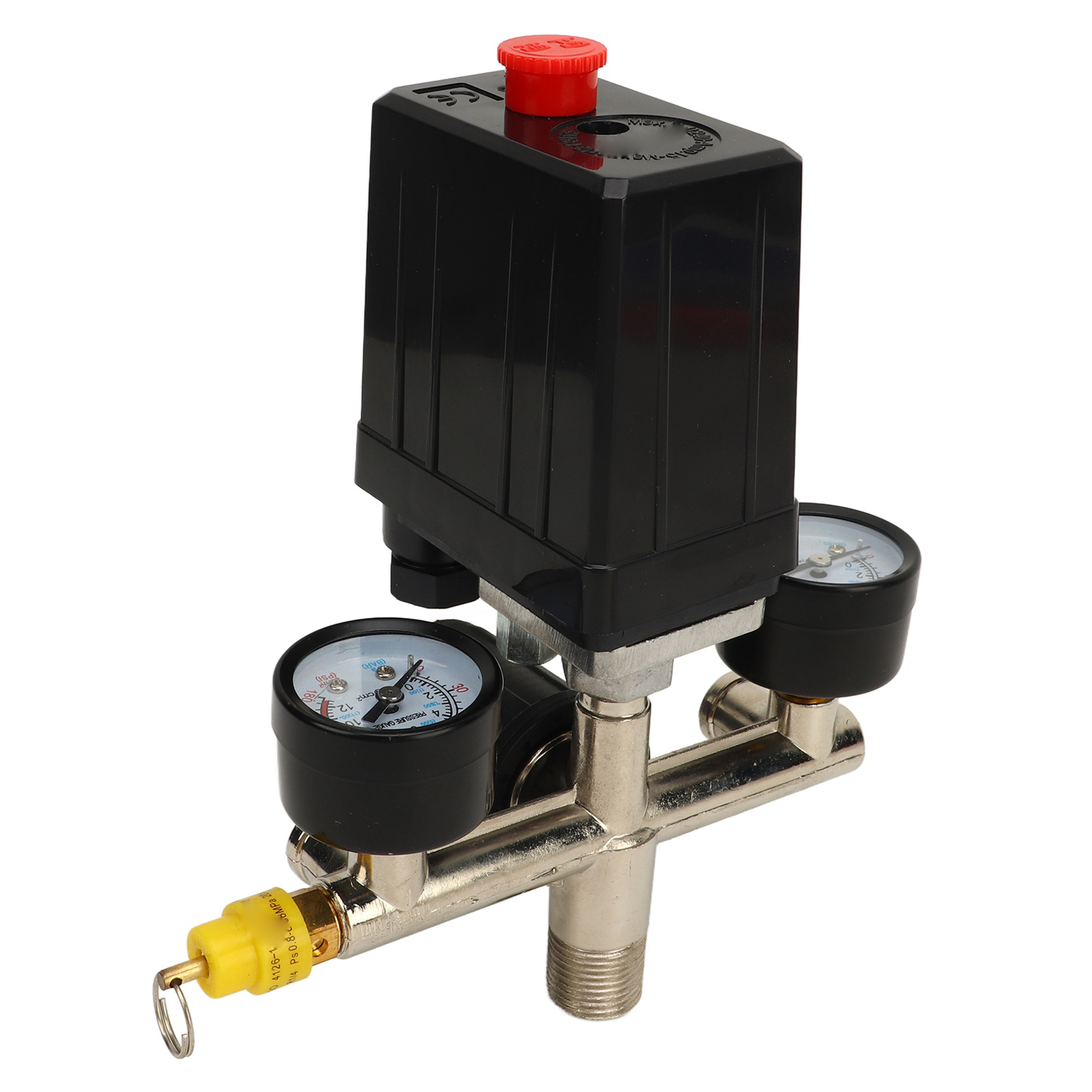 Druckschalter Für Luftkompressor, 3-in-1-druckregler Mit 0-12 Bar Schnellanschluss Und Manometer