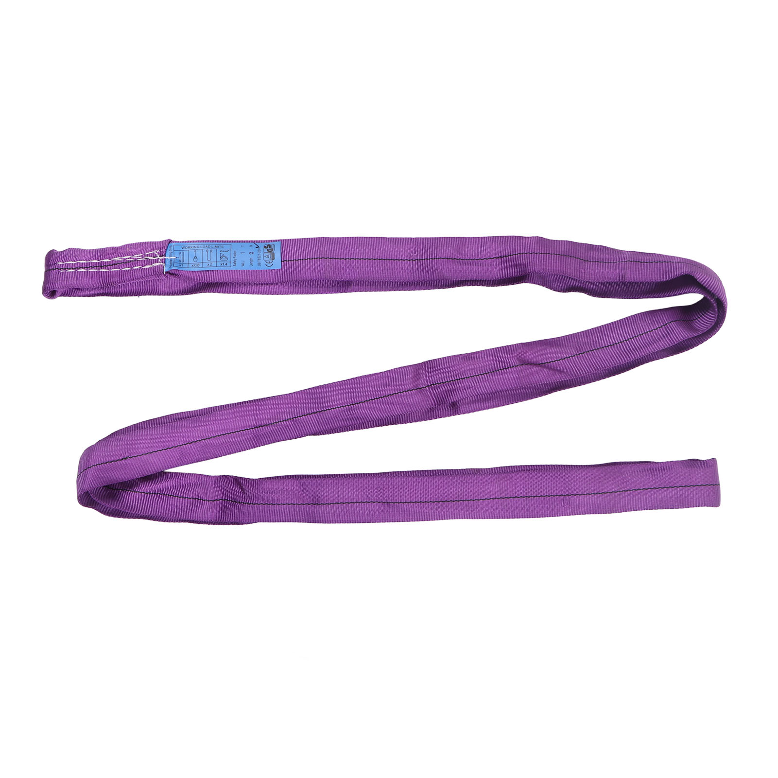 Flexibles Hebeband Aus Violettem Polyester, Tragfähigkeit 1 Tonne (2205 Lb), Länge 2 M (6,56 Ft), Zum Heben Und Abschleppen.