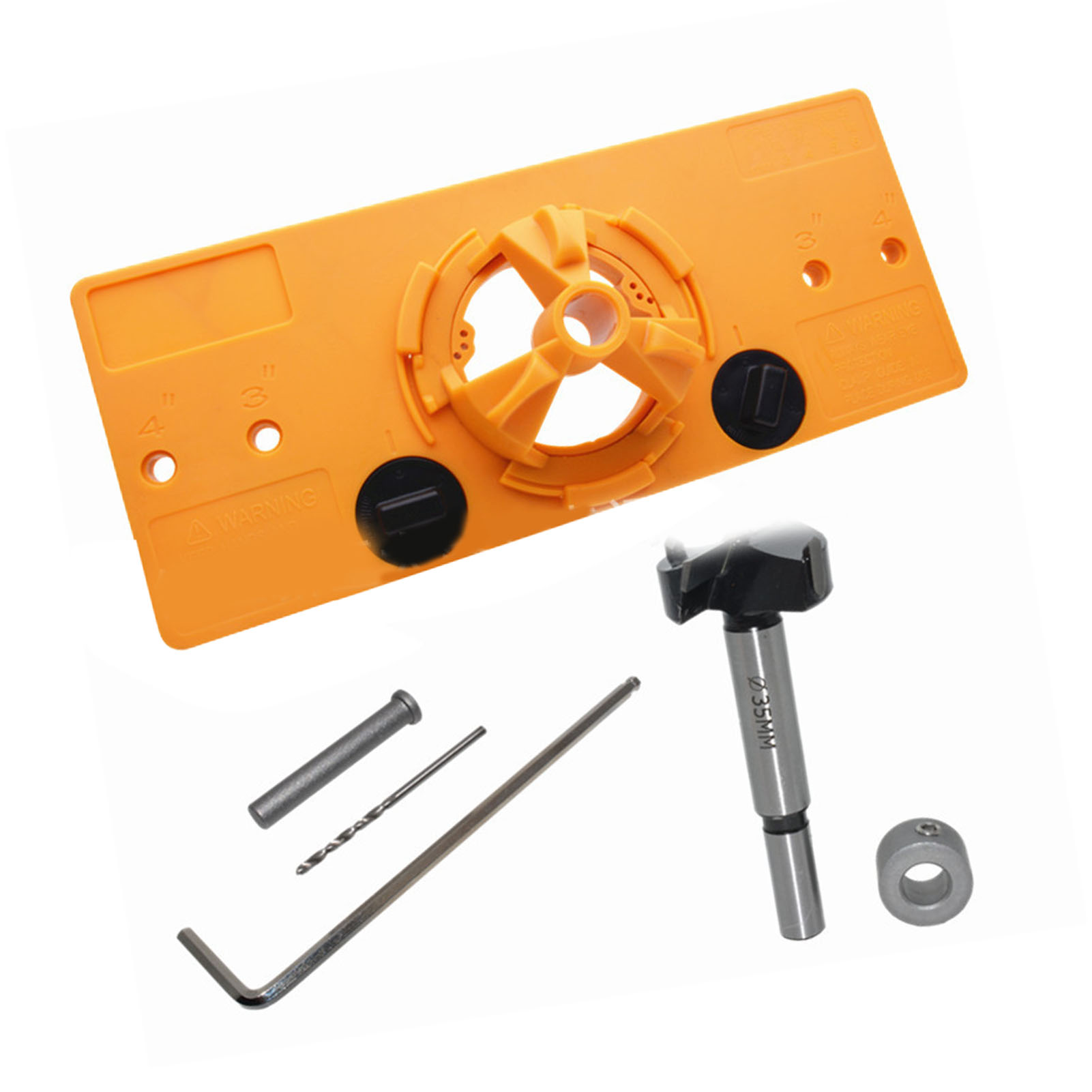 Verstellbare 35-mm-bohrschablone Für Verdeckte Scharniere Aus Abs Und Edelstahl Für Die Holzbearbeitung.