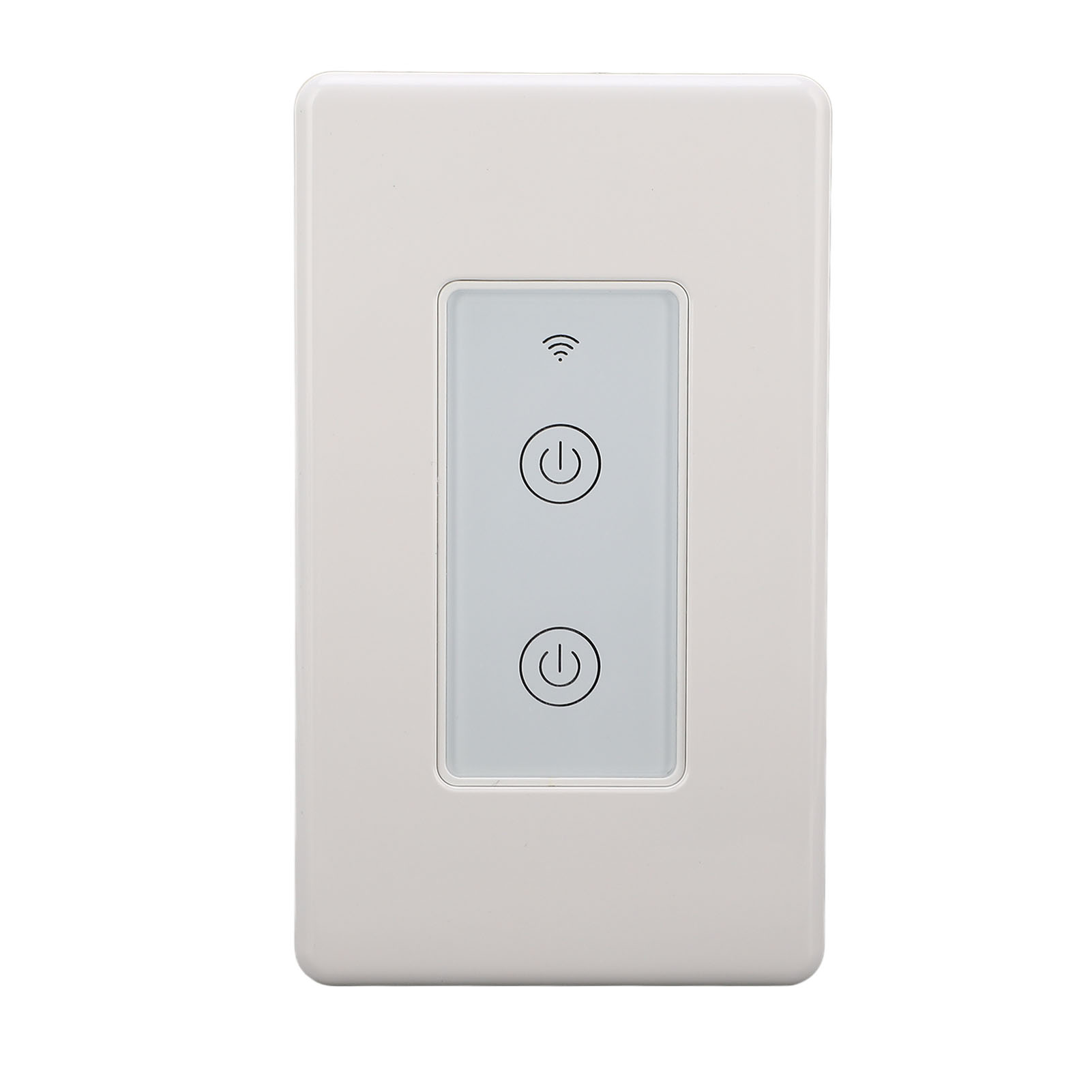 Intelligenter 2-tasten-wandschalter Mit Glas-touchpanel, Kompatibel Mit Sprachsteuerung Und Drahtloser Übertragung, 100-240 V Wechselstrom.