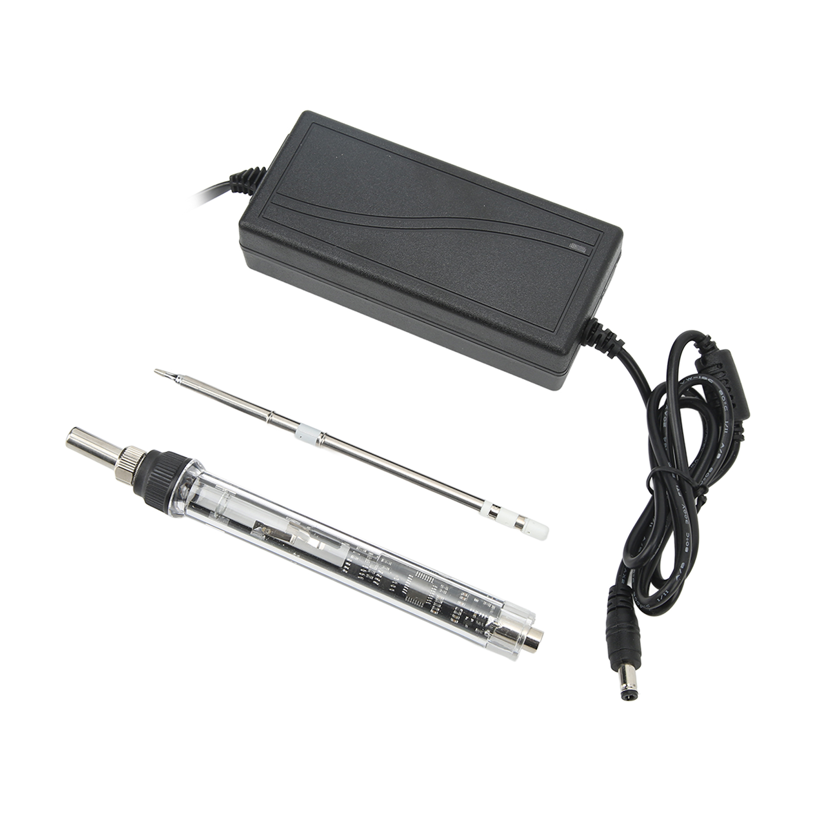 Tragbarer Elektrischer Lötkolben Aus Edelstahl T12 (2,3 Cm) Mit Digitalanzeige, Zum Löten, 100-240 V, Europäischer Stecker.