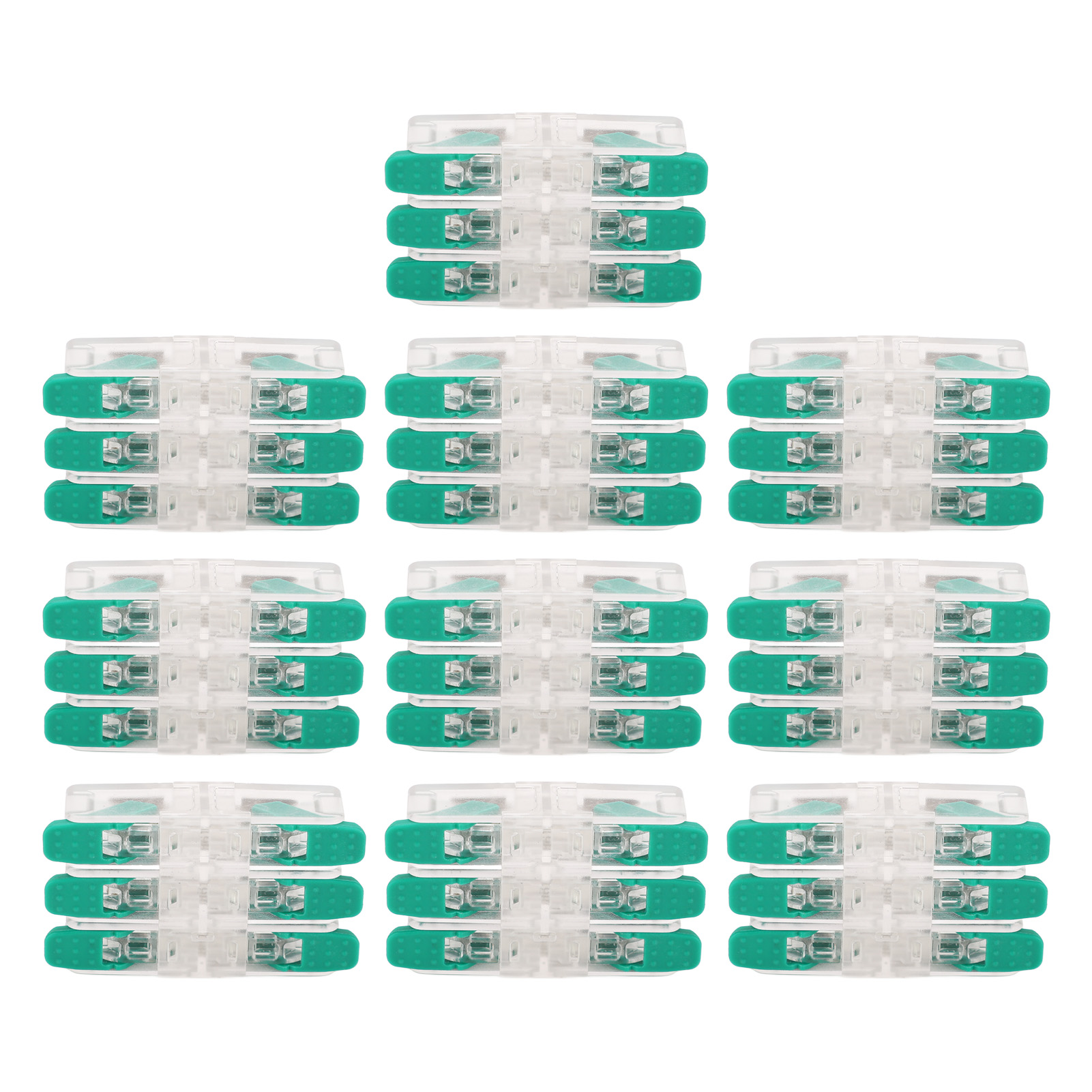 Packung Mit 10 Schnellanschlussklemmen, 3 Eingänge/3 Ausgänge, Für Elektrische Kabel, Leiterklemmen, 0,5–6 Mm² Querschnitt, 41 A, 450 V