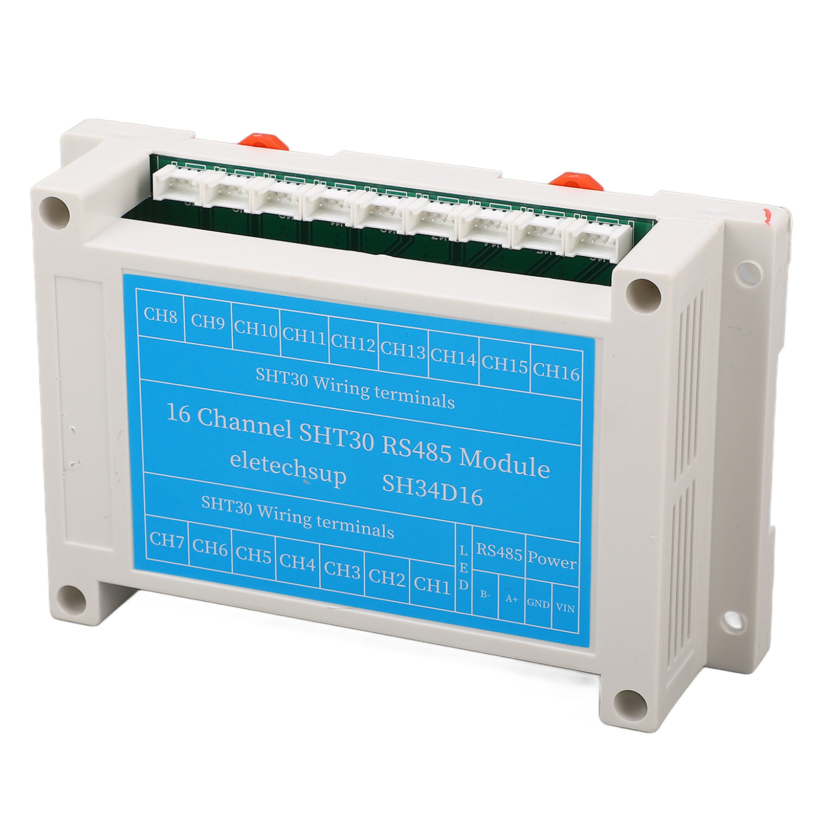 16-kanal-rs485-modul, Temperatur- Und Feuchtigkeitserfassungsmodul, 8-30v Dc-sensorsteuerplatine