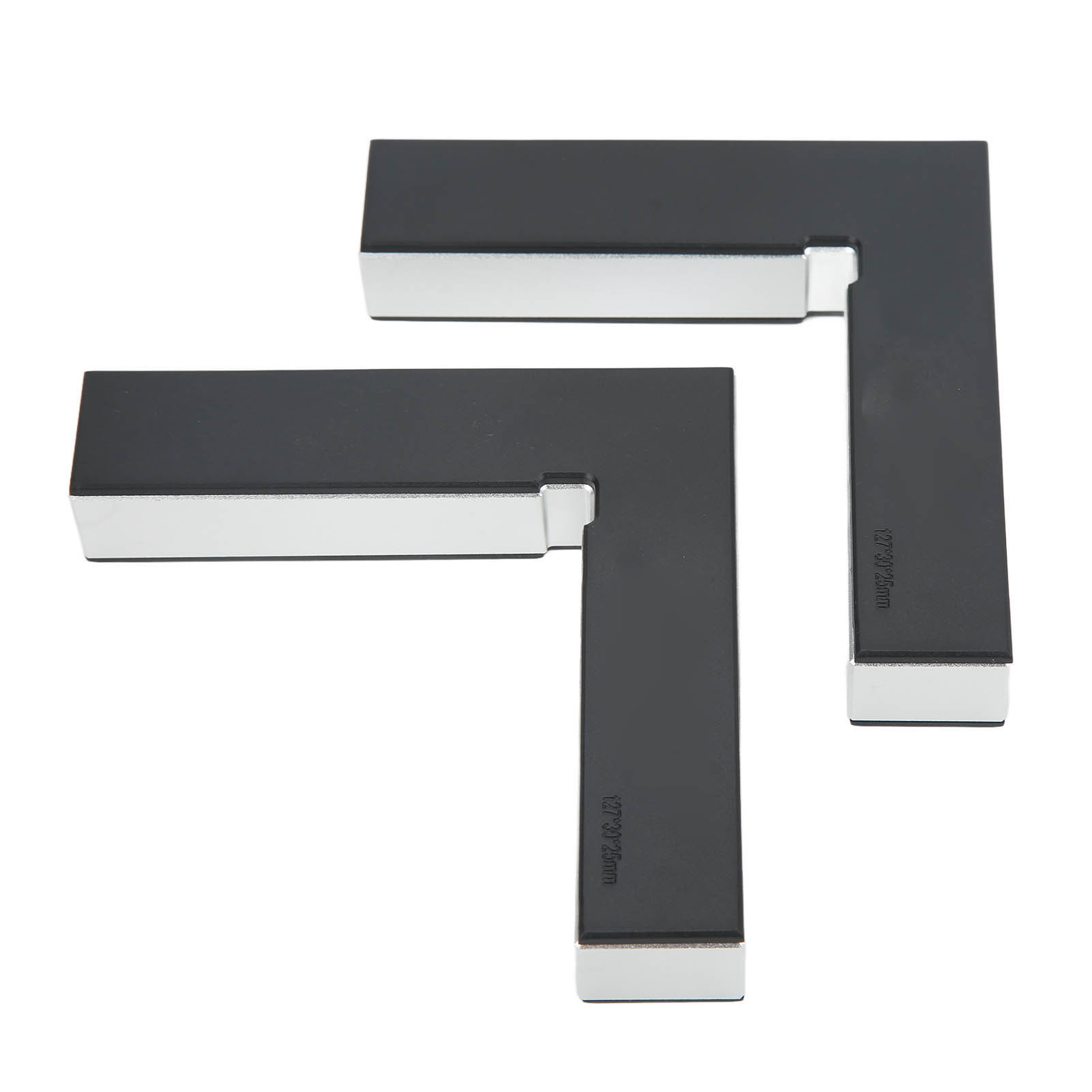 Set Mit 2 Schwarzen 90-grad-positionierungswinkeln Aus Aluminiumlegierung Für Holzbearbeitungs- Und Möbelschubladen