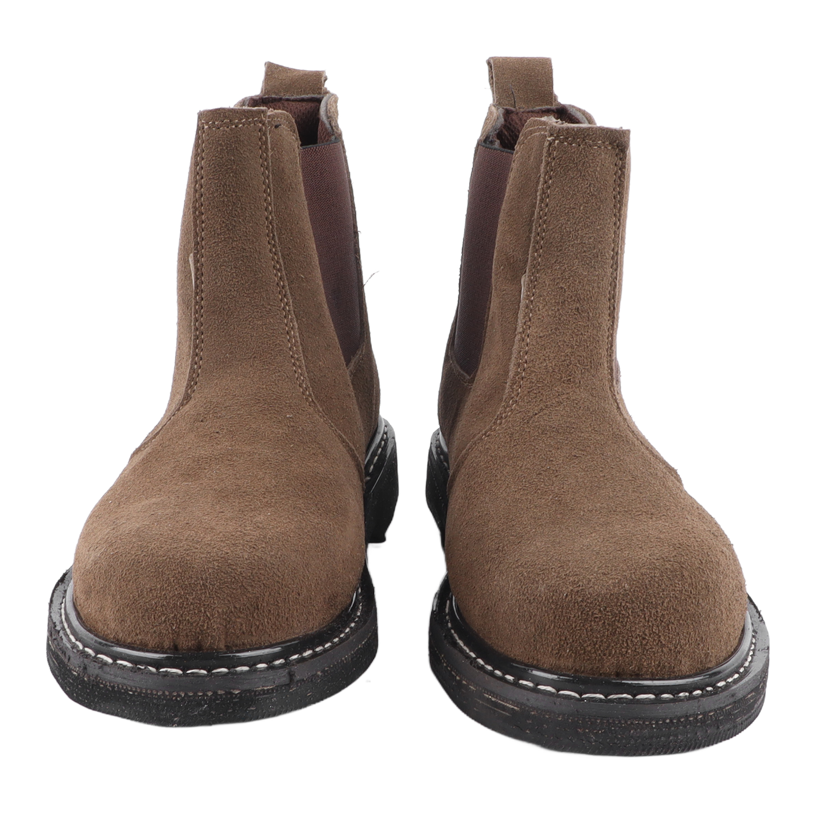 Stahlkappen-schweißerstiefel, Stoßfest, Durchtrittsicher, Rutschfest, Atmungsaktiv, Aus Wildleder Vom Rind.