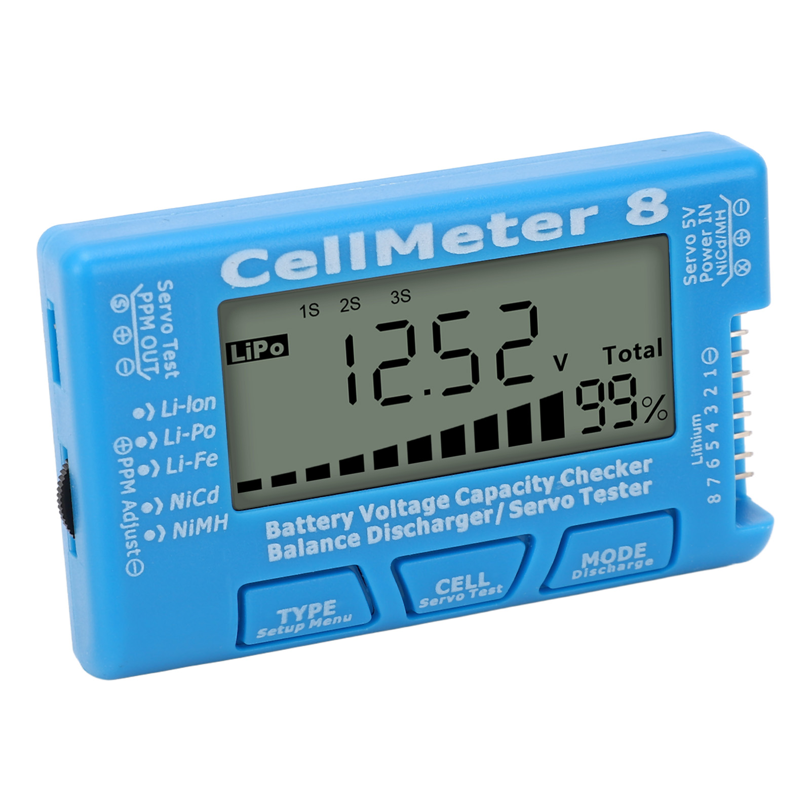 Digitaler Batteriekapazitätstester, Detektor, Batteriebalancetester, Servo-entlader Für Blaue Lipo-batterien