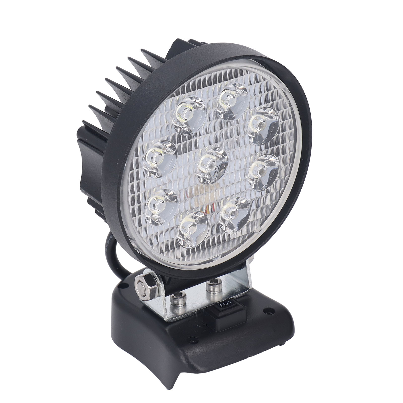 Kabellose Led-arbeitsleuchte, 18v-batteriebetrieb, 27w, 2400lm, Tragbar, Breiter Lichtkegel, Ideal Für Baustellen, Camping Und Notfallsituationen.