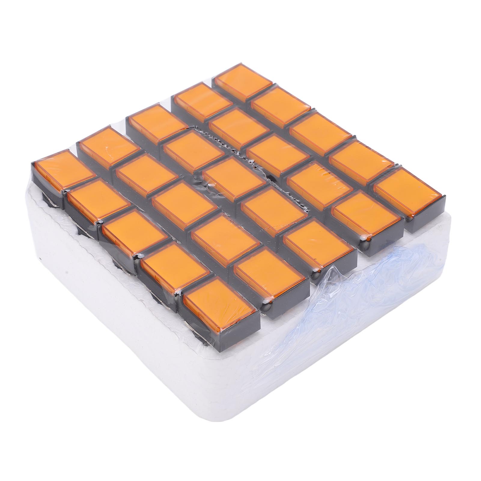 Packung Mit 25 Industriellen Rechteckigen Selbstverriegelnden Drucktasterschaltern Für Ac/dc 24v 5a Relais