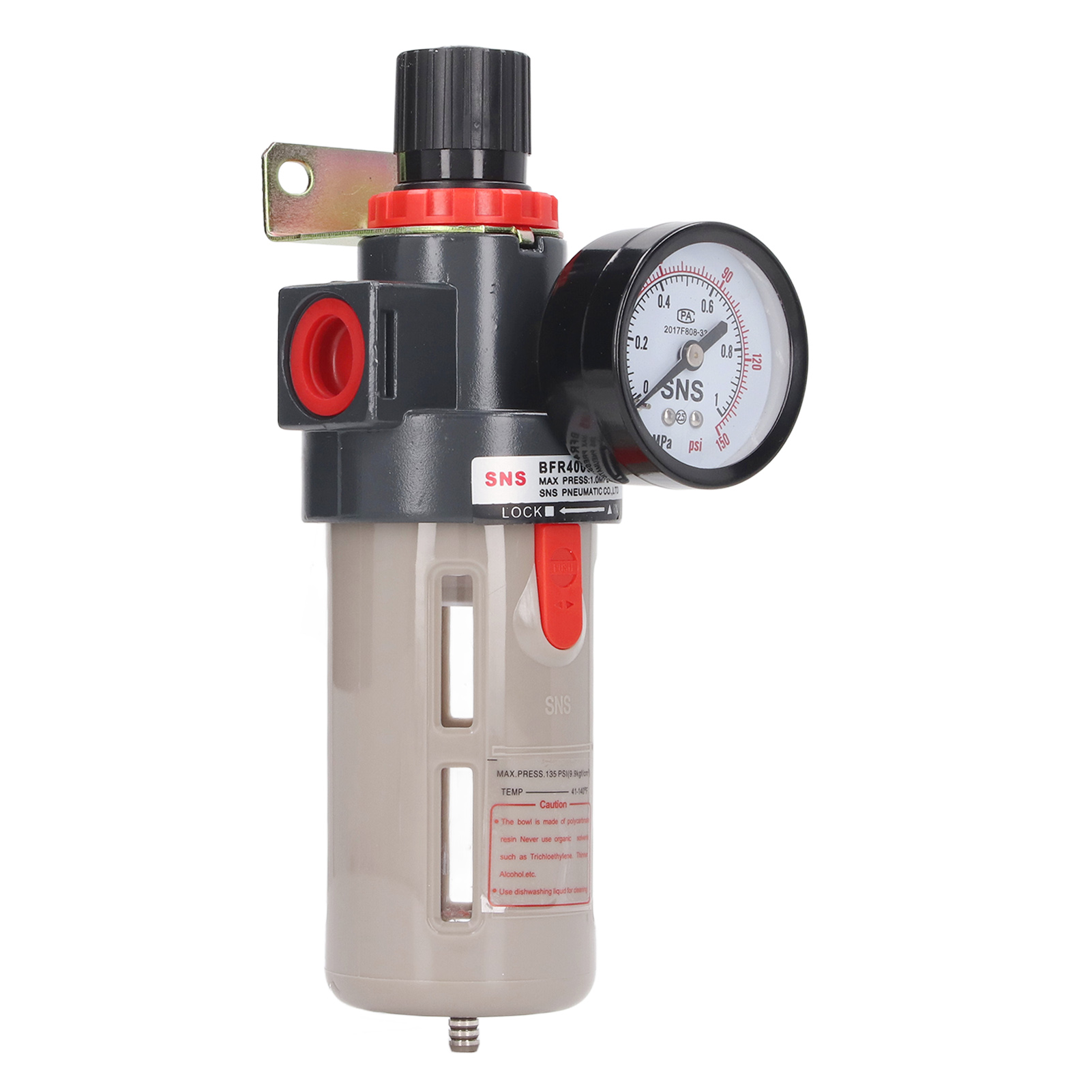 Wiederverwendbares Pneumatisches Luftfilterset G1/2, Einstellbar Bis 1,0 Mpa, Mit Öl-/wasserabscheider Und Manometer.