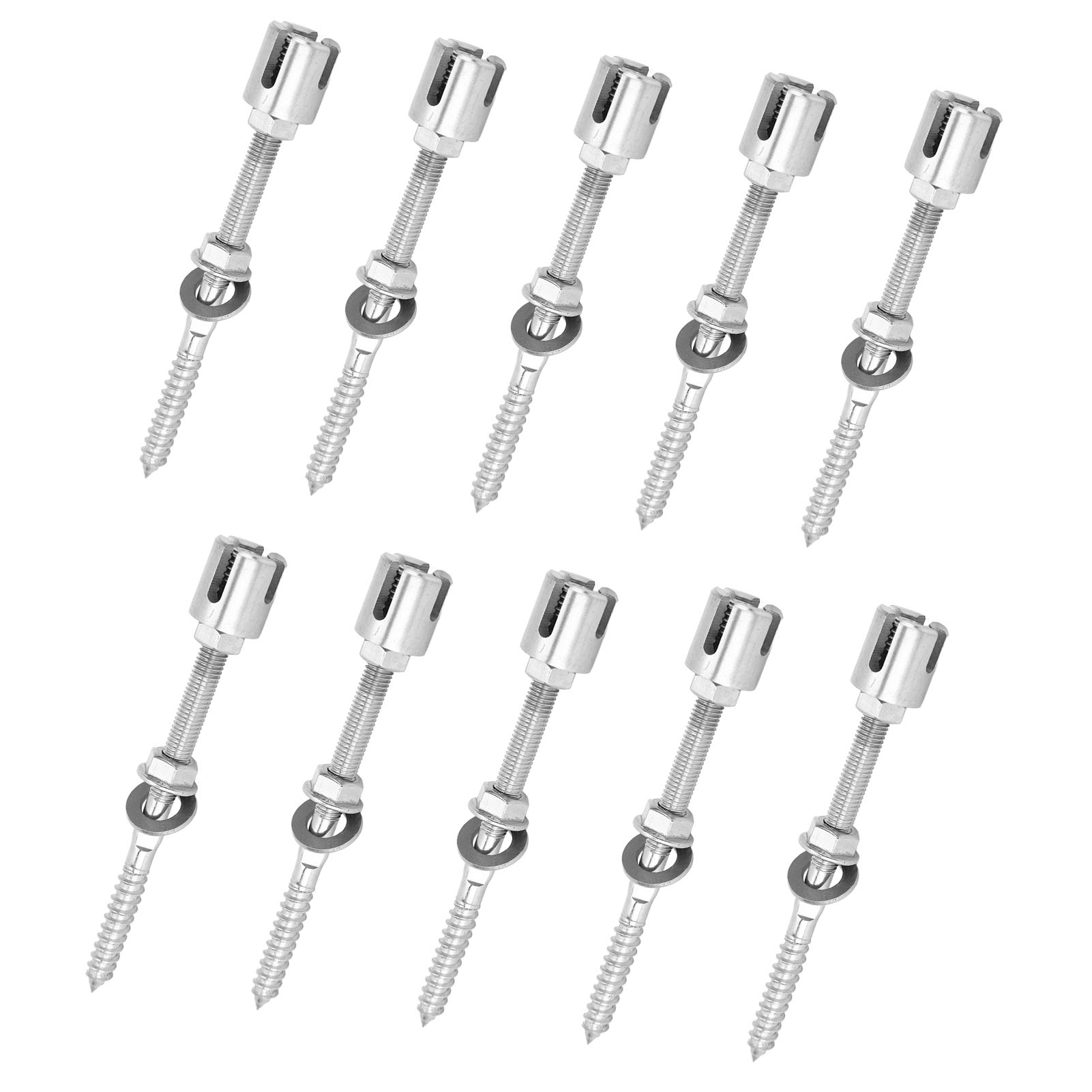 Packung Mit 10 Korrosionsbeständigen 316 Edelstahl-kreuzkabelbindern Mit Gewindestange, Für Kabel Mit Einem Durchmesser Von Weniger Als 4 Mm (0,16 Zoll).
