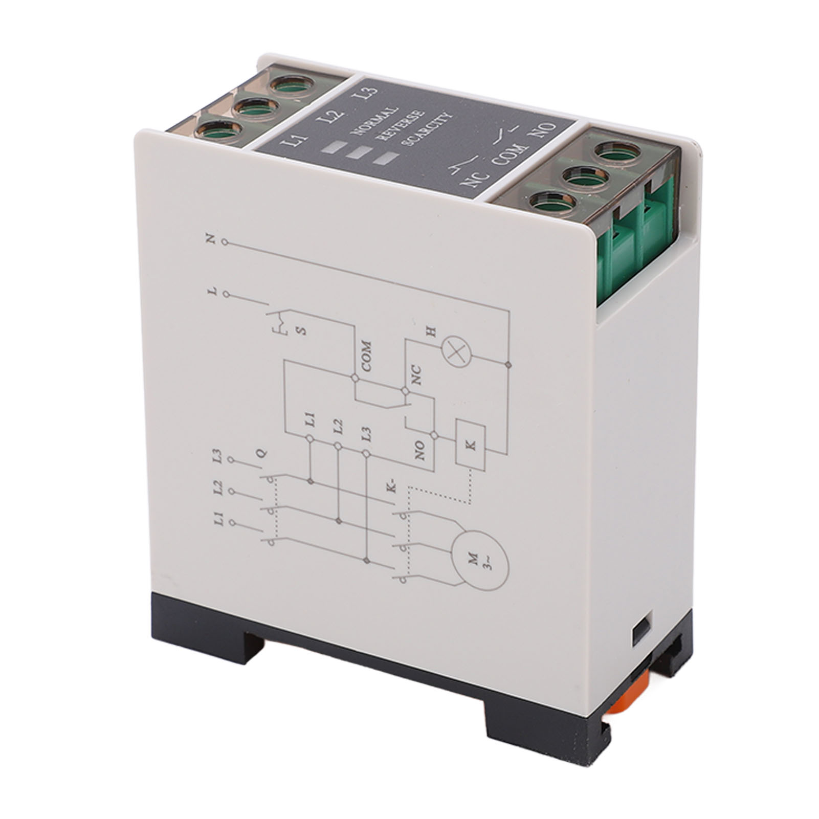 Phasenausfallrelais Für Schienenmontage, Flammhemmend, Phasenfolge, Phasenausfallrelais 220–440 V Ac