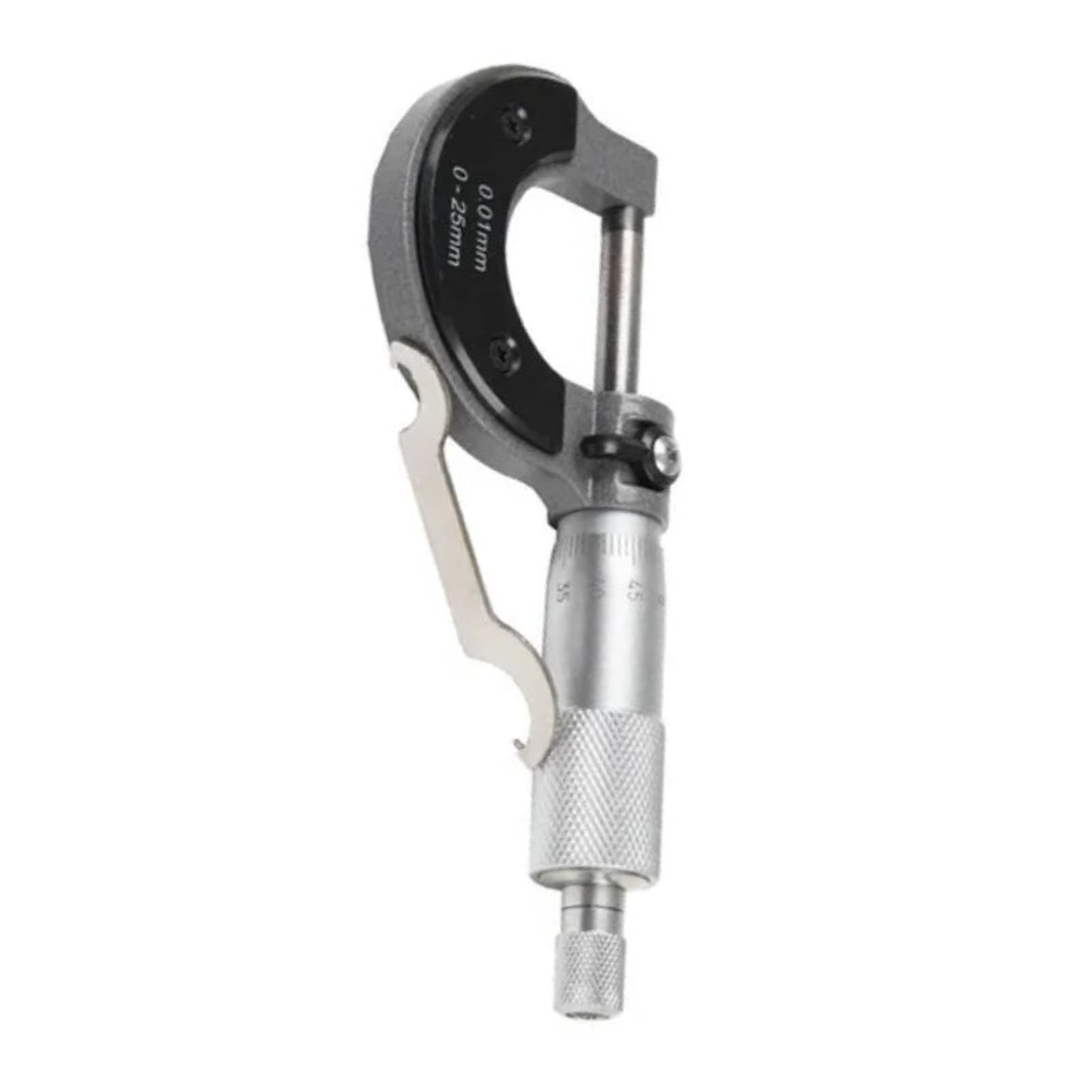 Mikrometer Von 0 Bis 25 Mm, Genauigkeit 0,01, Mit Überhitzungsschutz Und Ergonomischem Griff.