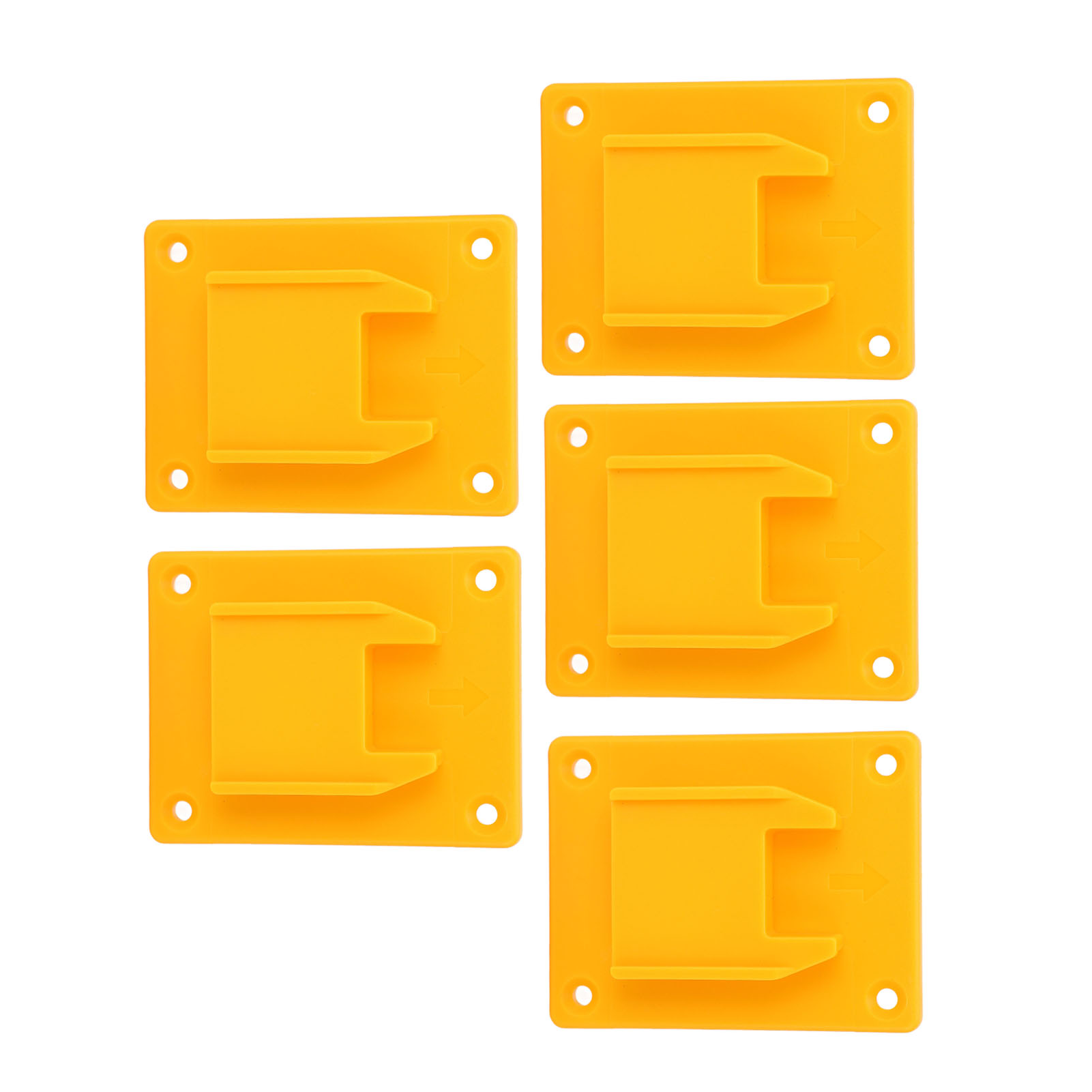 Packung Mit 5 Gelben Montagehalterungen Für 14,4-v-, 18-v- Und 20-v-lithium-akku-elektrowerkzeuge.