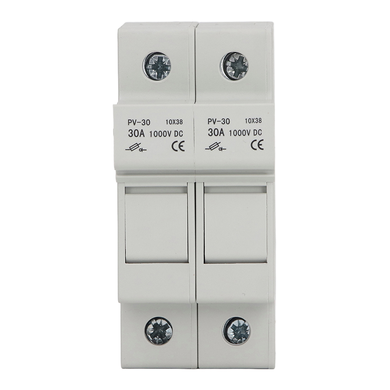 2-poliger 15-a-photovoltaik-sicherungshalter, Überlast- Und Kurzschlussschutz, Din-schienenmontage, 1000-v-dc-pv-sicherungshaltersockel