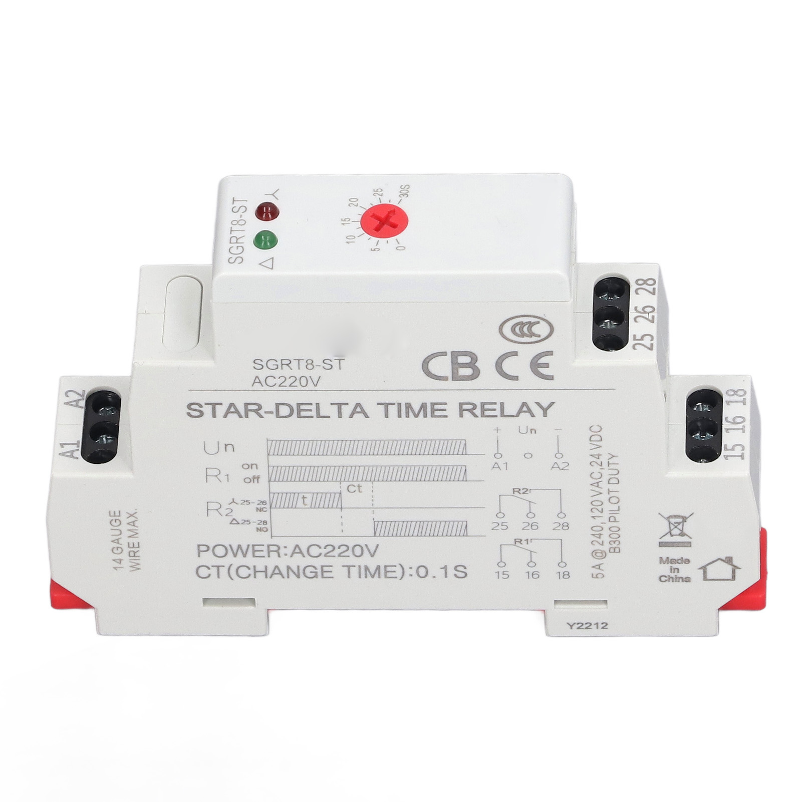 5a 220v Ac Hilfs-zwischenrelais Mit Sicherheits-led-anzeige