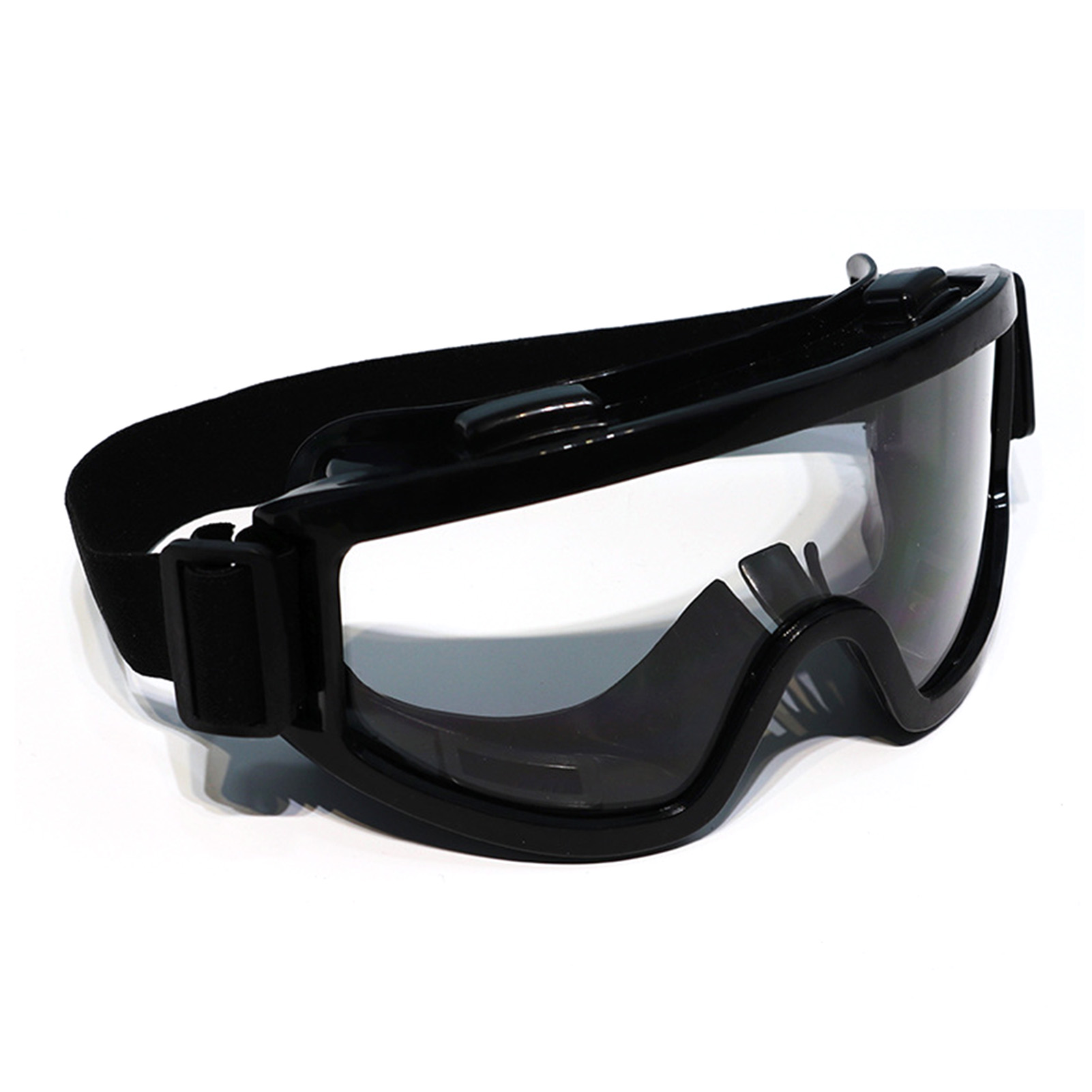 Schutzbrille, Staubdicht, Klare Gläser, Angenehm Zu Tragen, Schwarzer Rahmen.