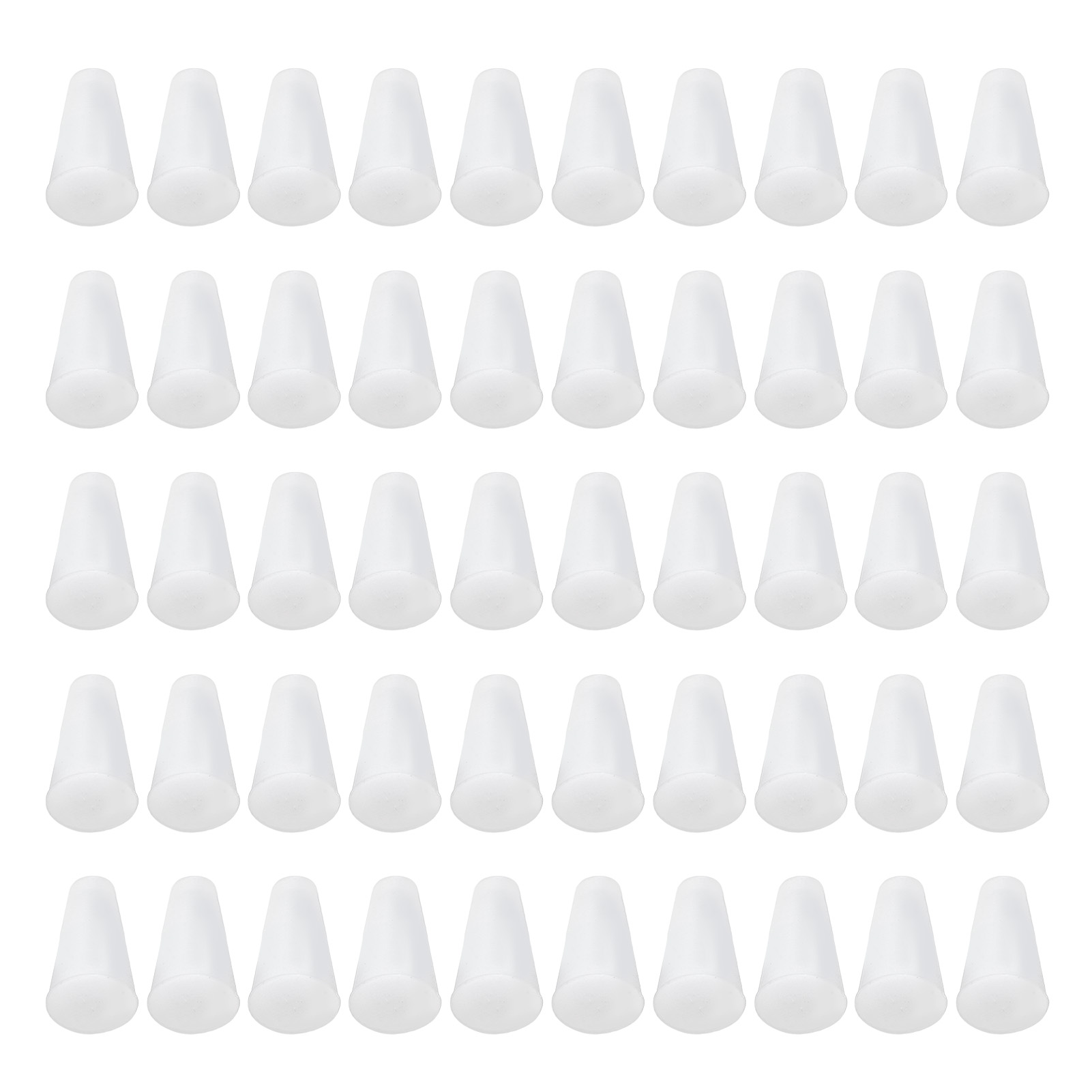 Packung Mit 50 Hochtemperaturbeständigen Silikon-kegelstopfen Für Optimalen Dichtungsschutz.