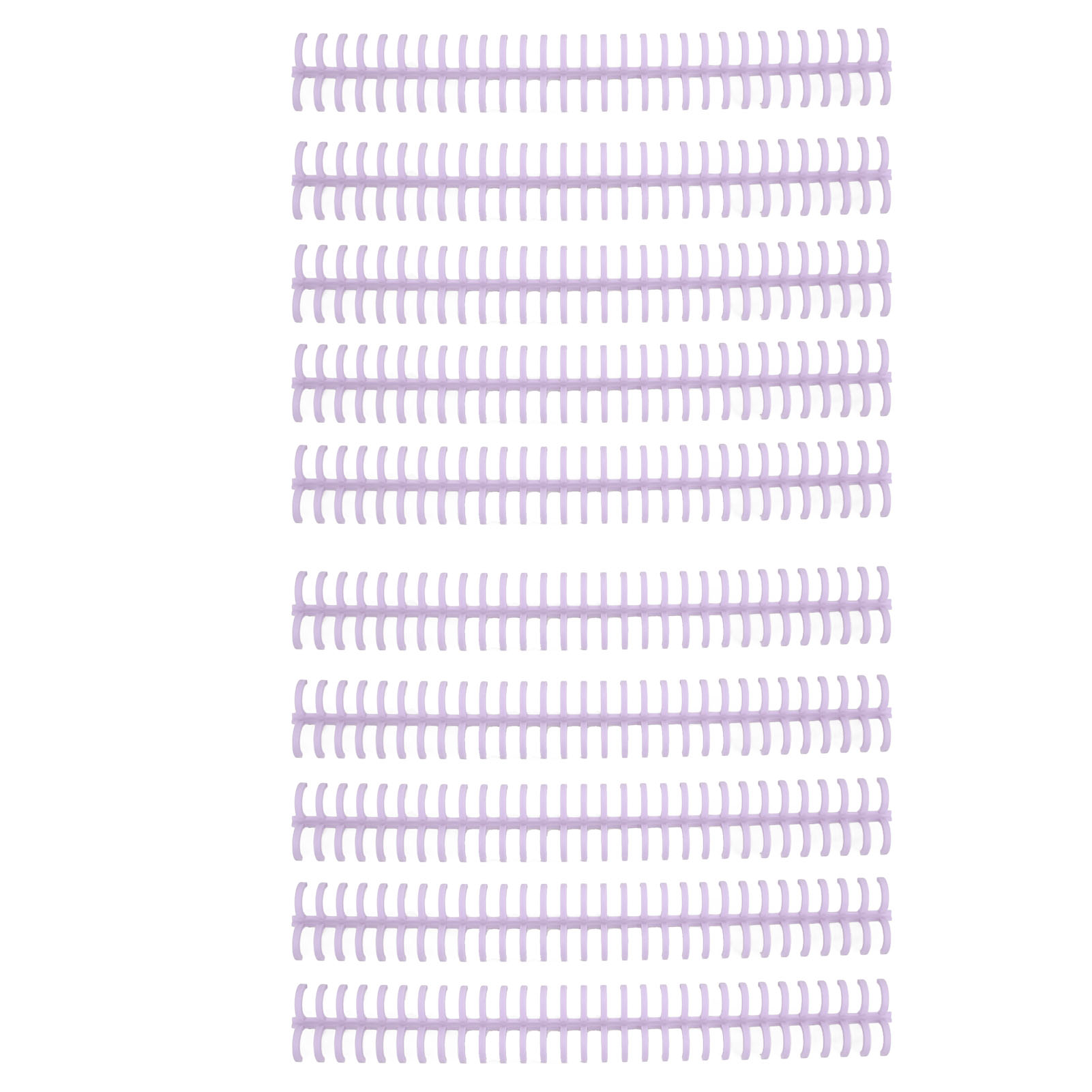 Packung Mit 10 Bindespiralen, 30-loch-kämmen, Kunststoffstreifen Für Lose Blätter, 1,27 Cm Durchmesser, Lila
