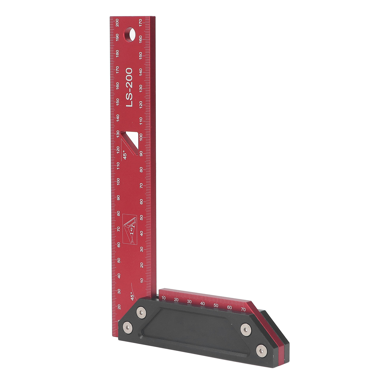 L-förmiger Messlineal Für Die Holzbearbeitung, Professionelles Markierwerkzeug Aus Aluminiumlegierung Für Schreiner, 200 Mm